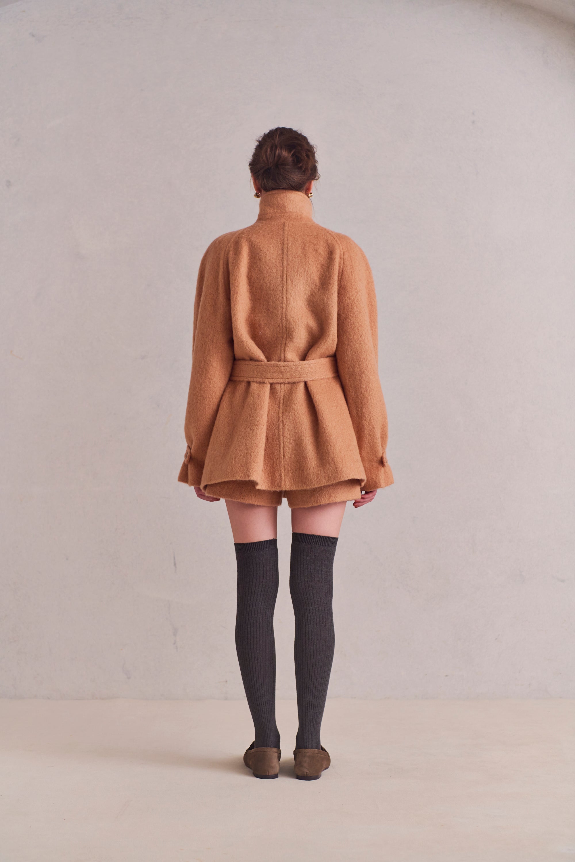 Loop cut shaggy coat