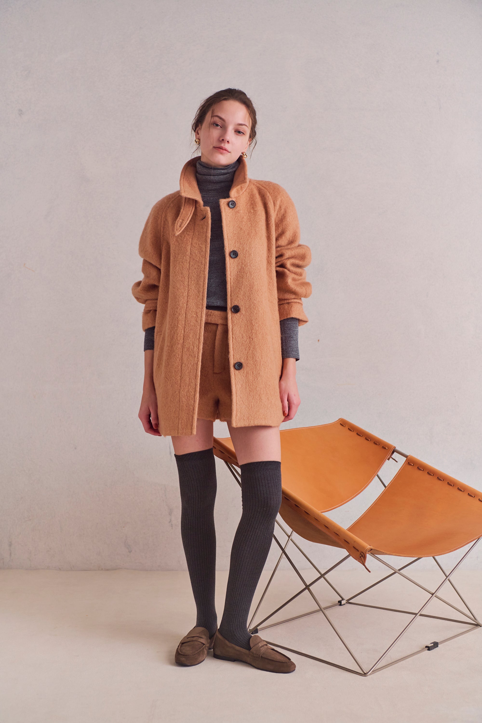 Loop cut shaggy coat