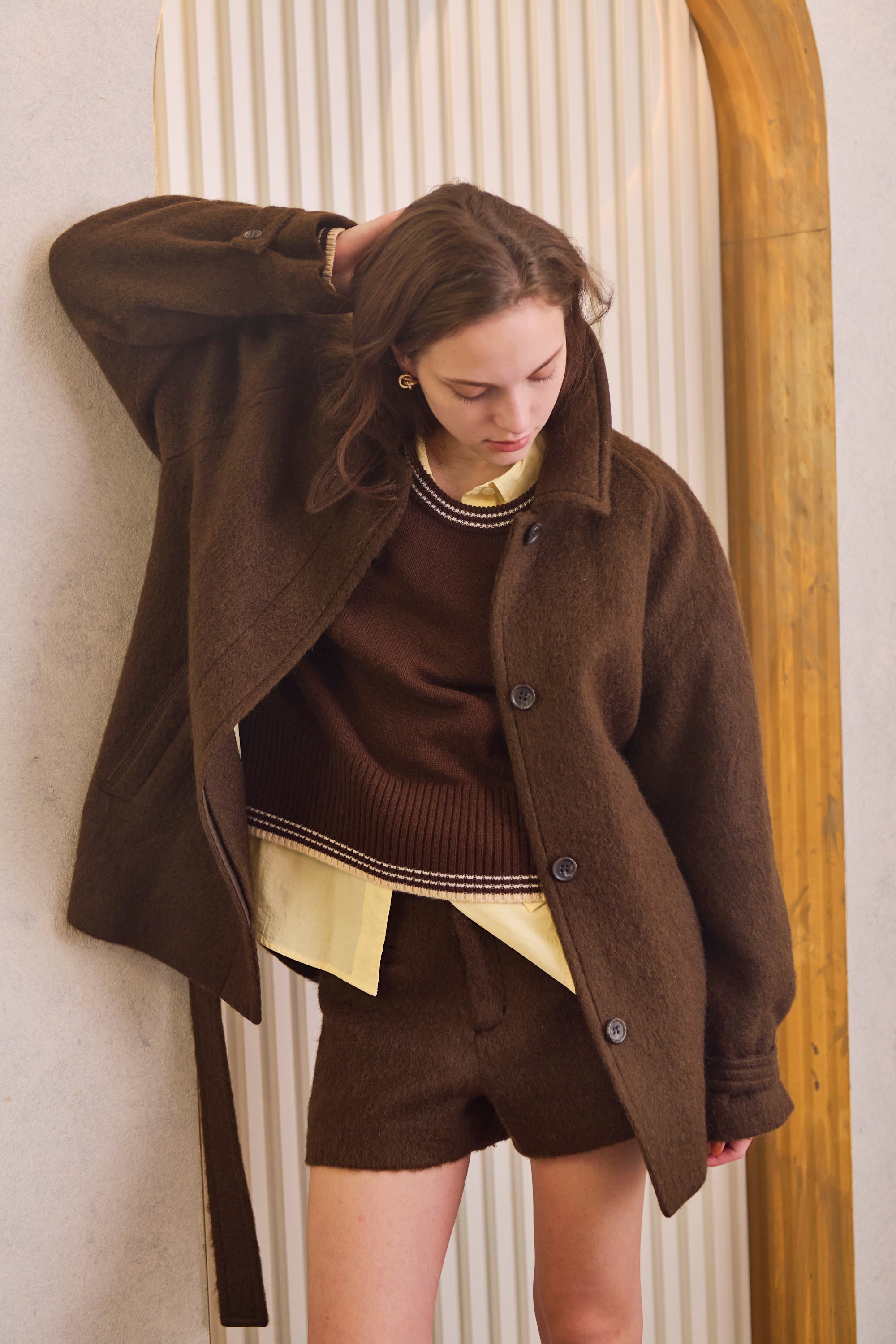 Loop cut shaggy shortpants