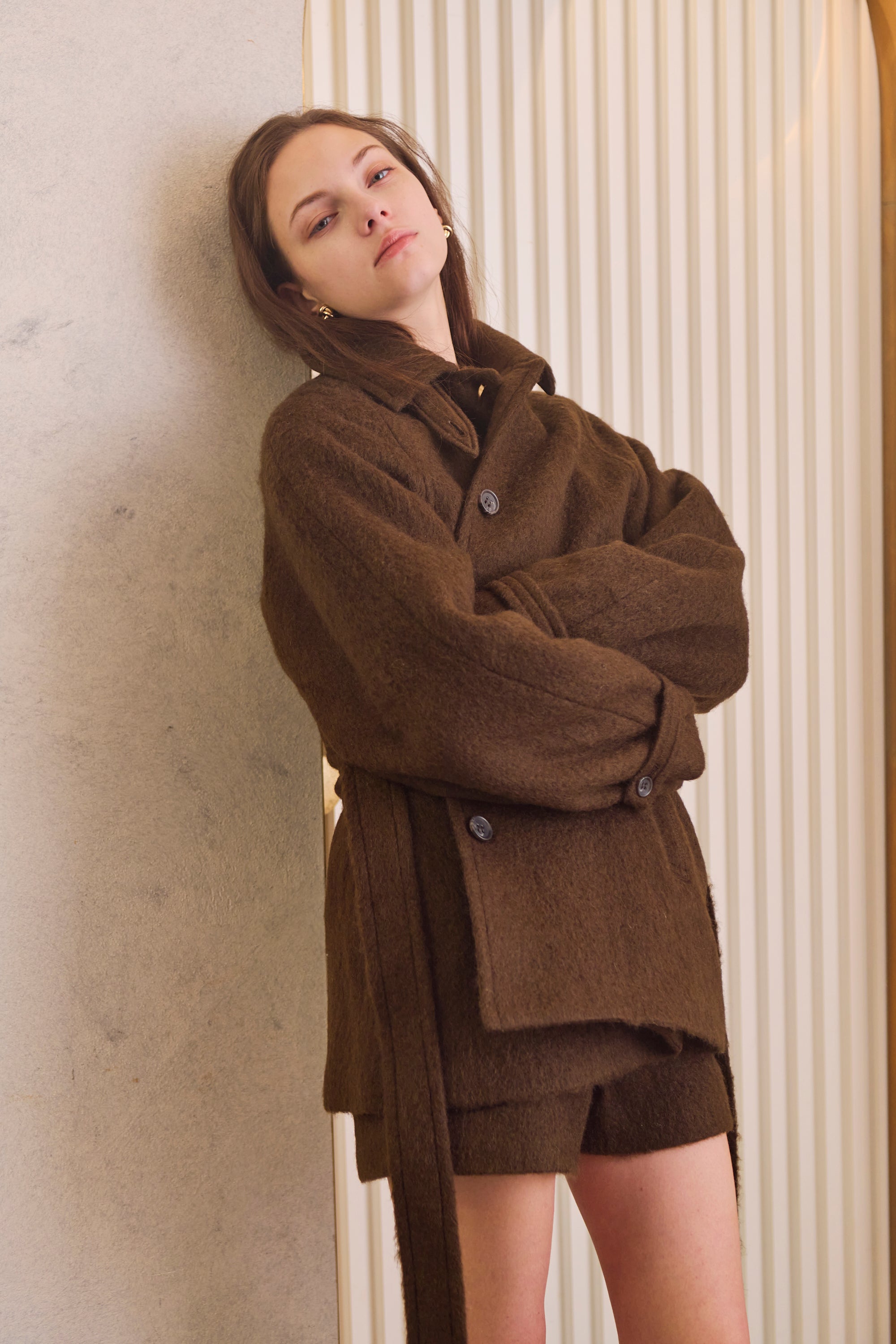 Loop cut shaggy shortpants