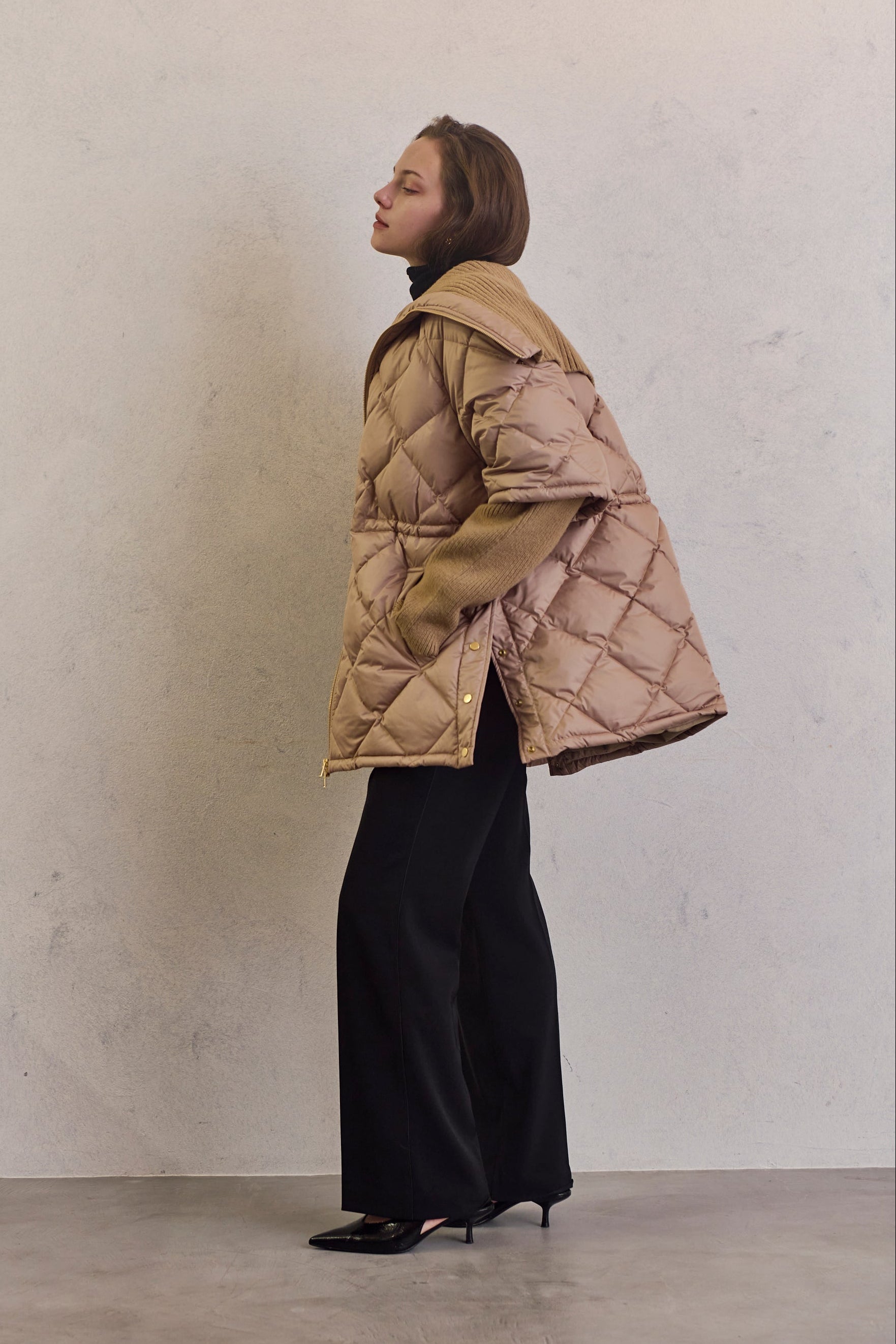 2WAY quilted down jacket