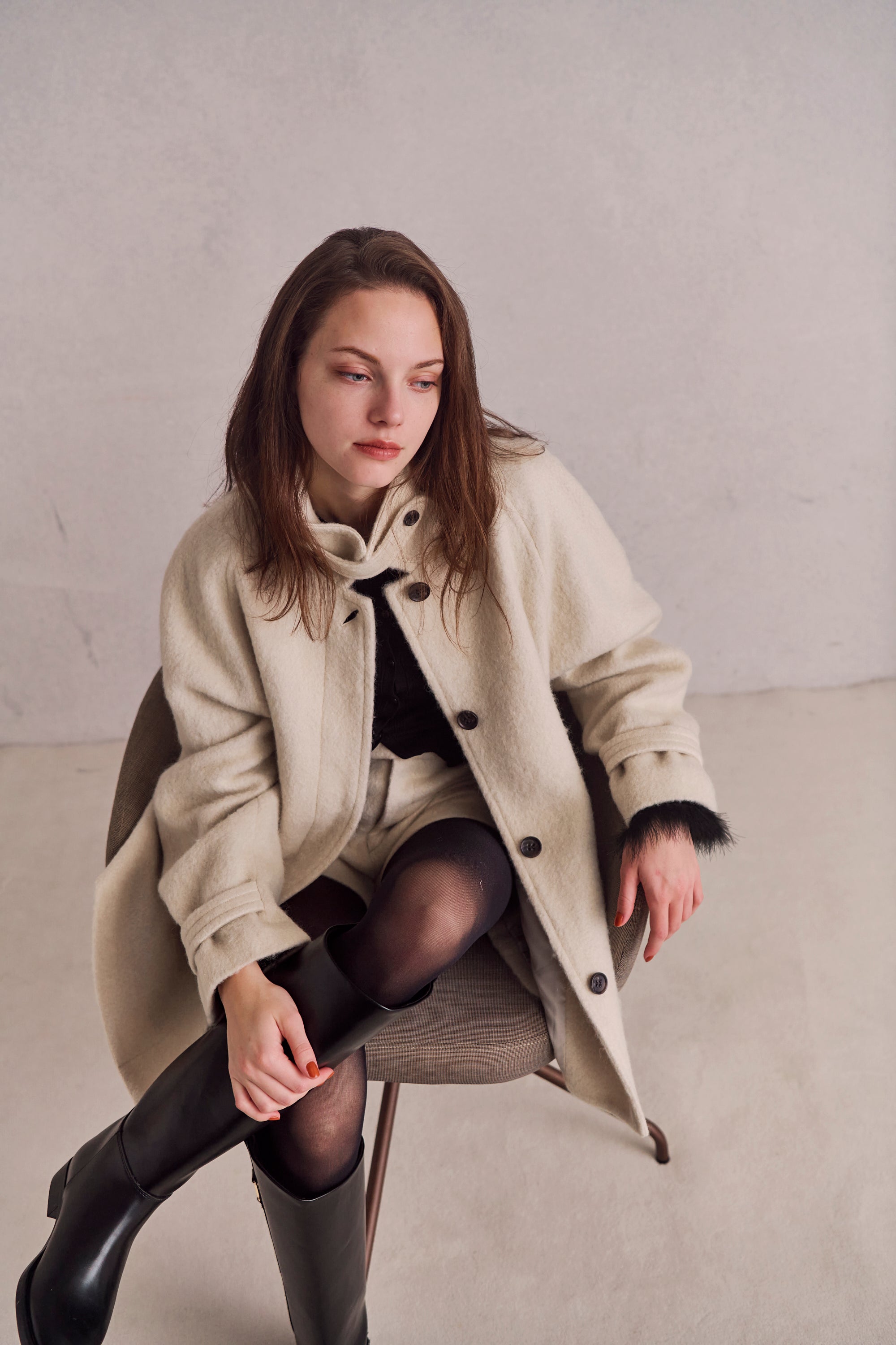 Loop cut shaggy shortpants