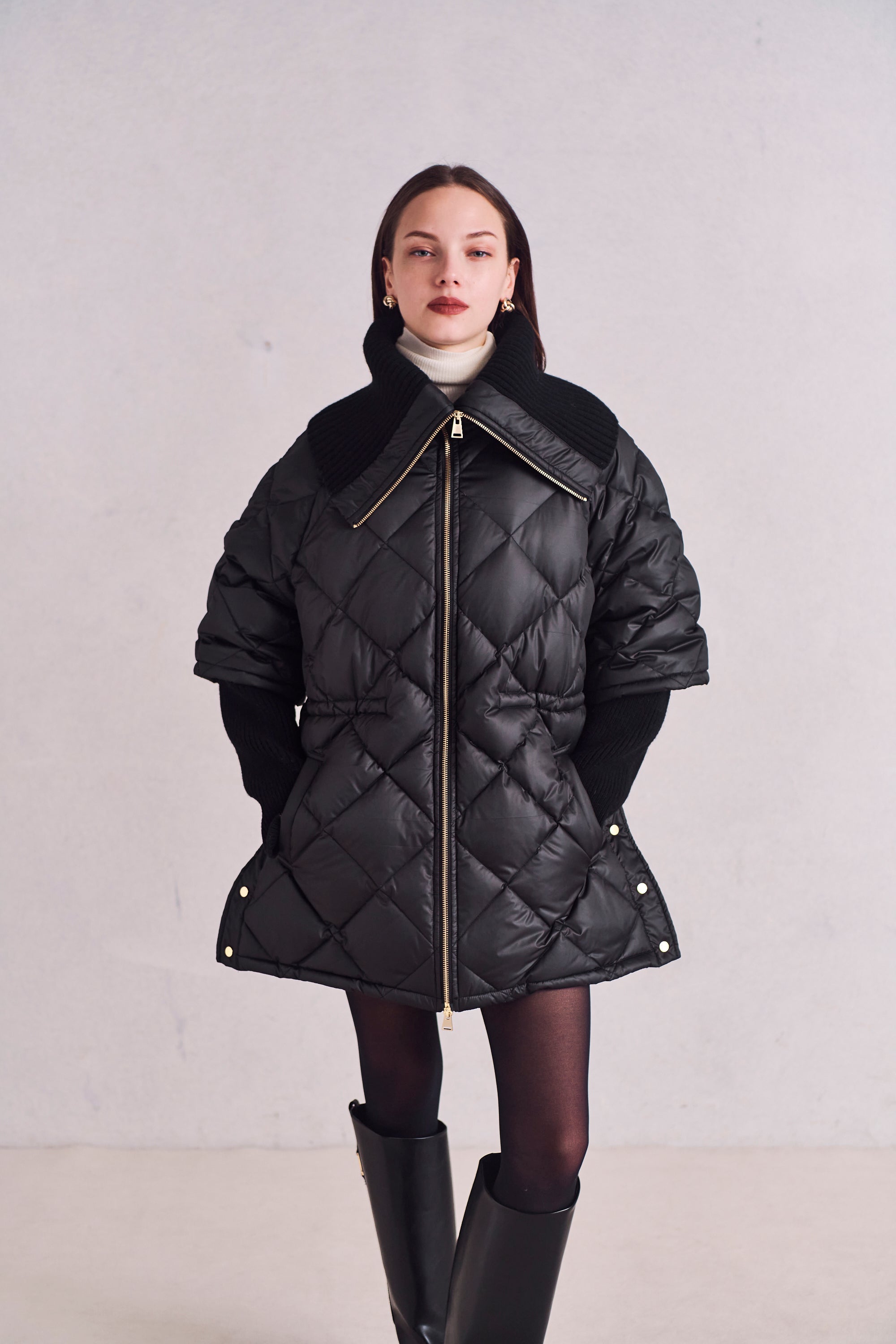 2WAY quilted down jacket