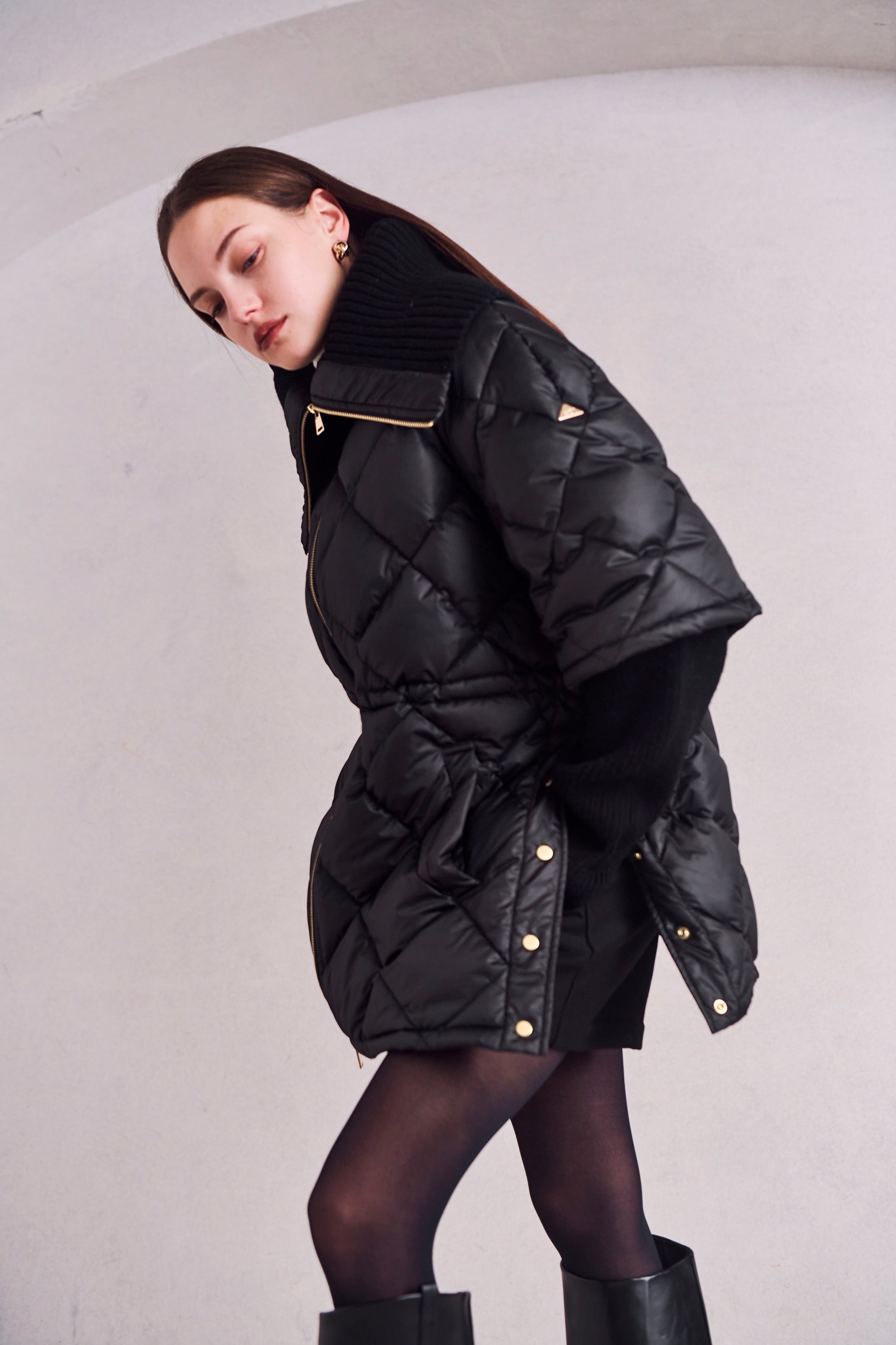 2WAY quilted down jacket