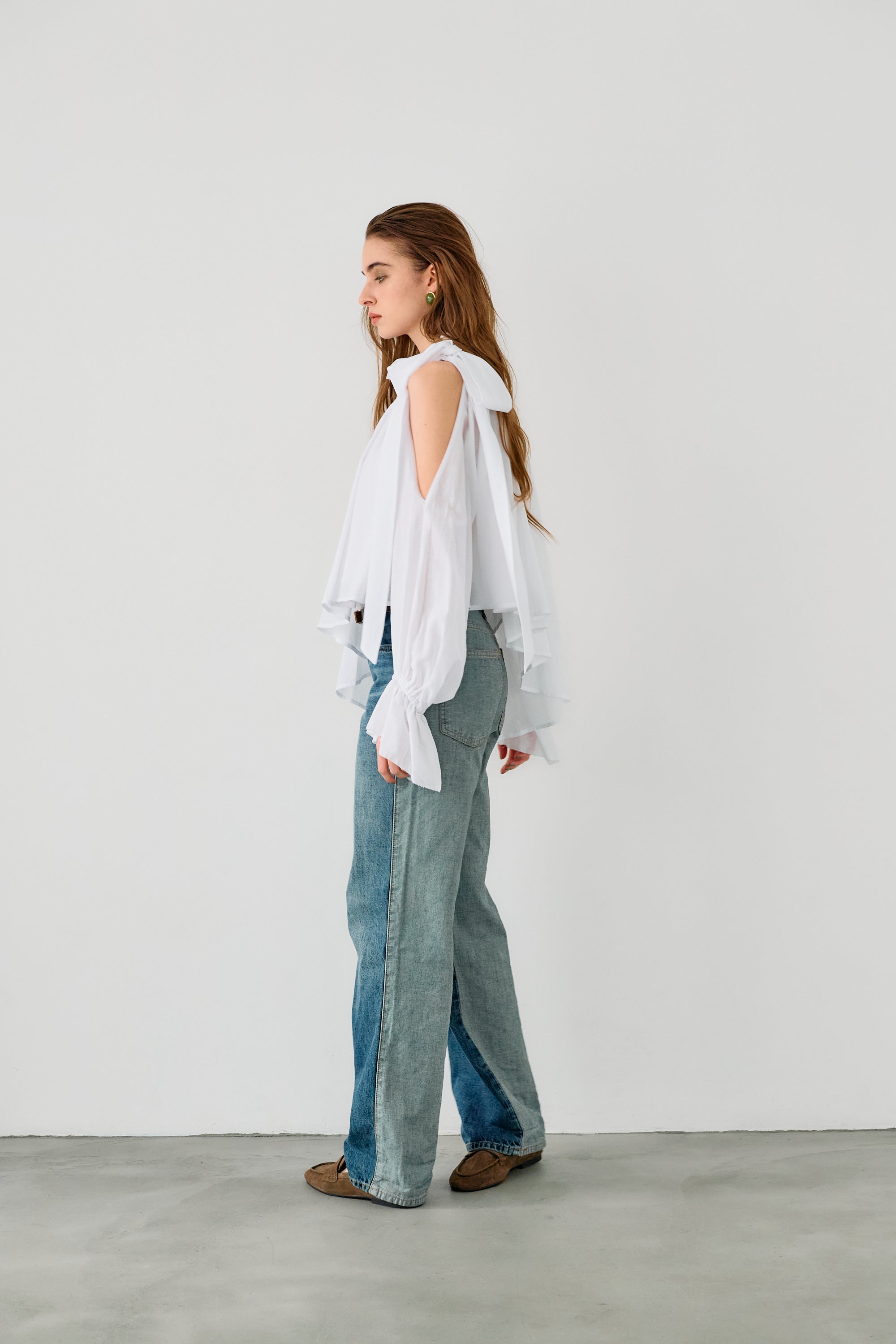 Open shoulder blouse