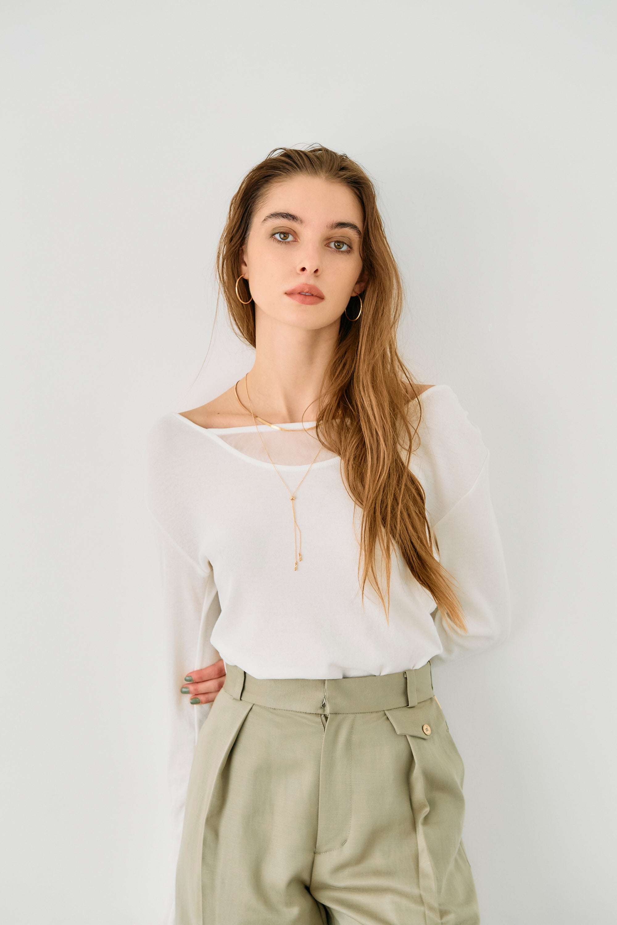 Flap straight pants