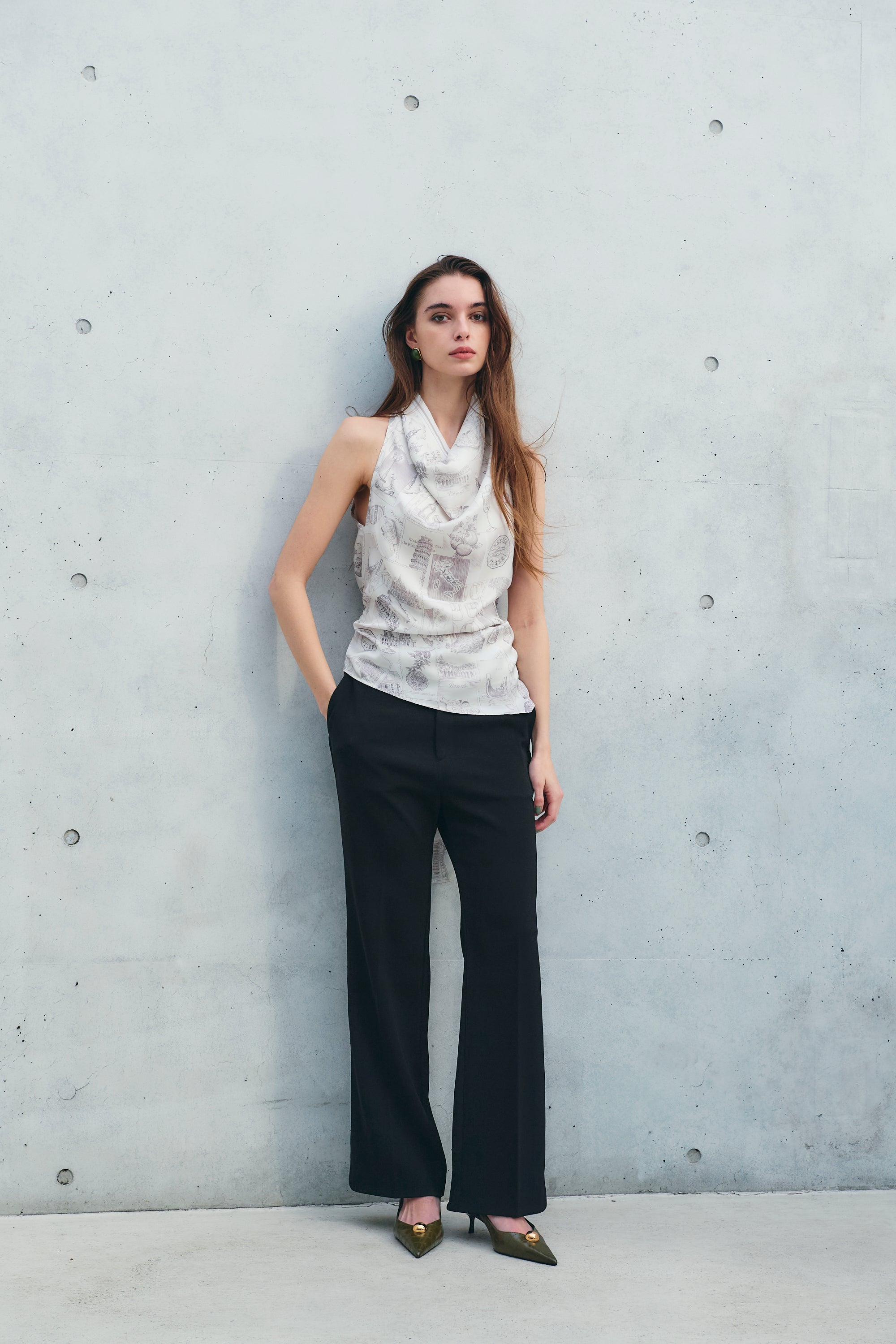 ”Crepuscolo” Italy scarf blouse