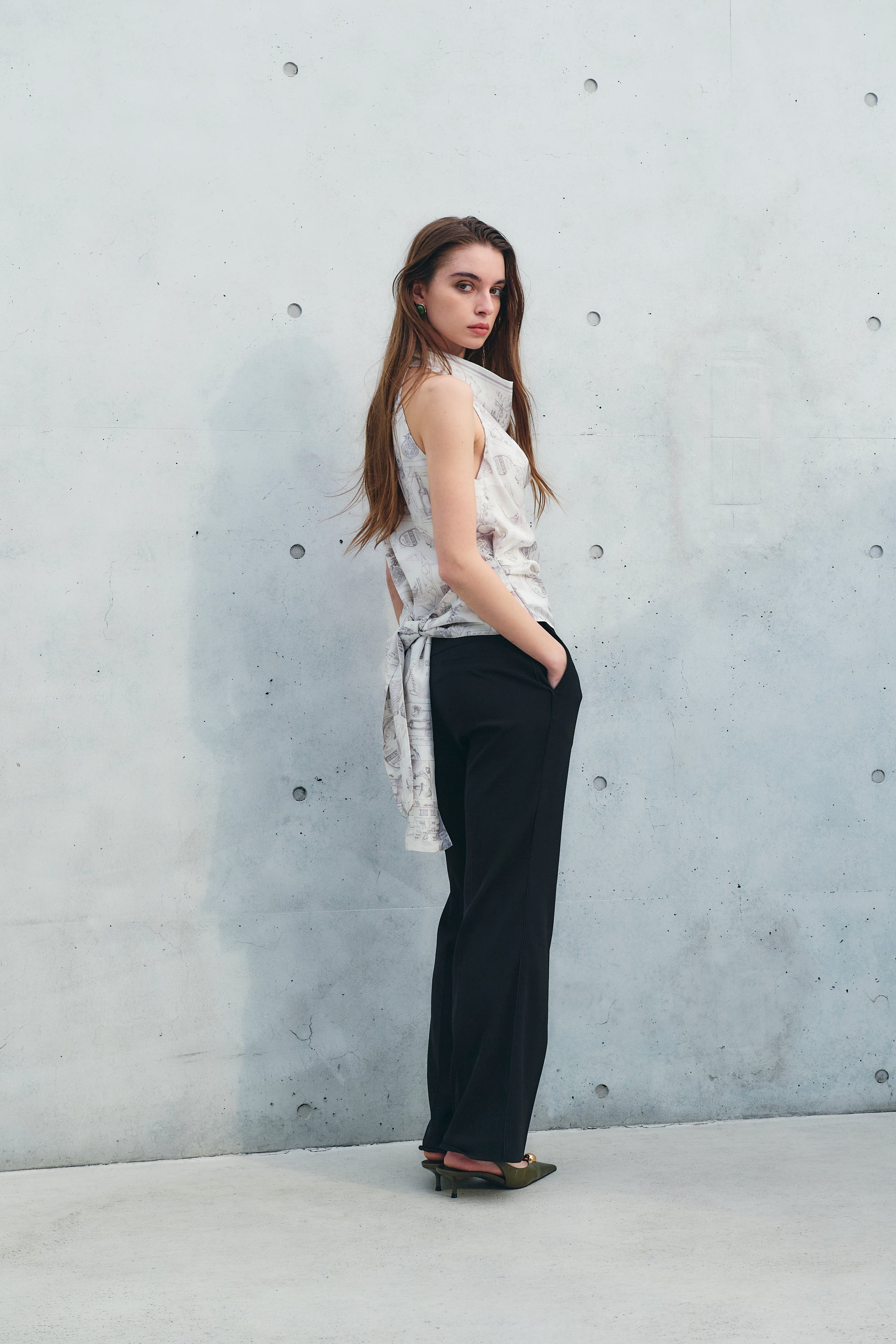 ”Crepuscolo” Italy scarf blouse