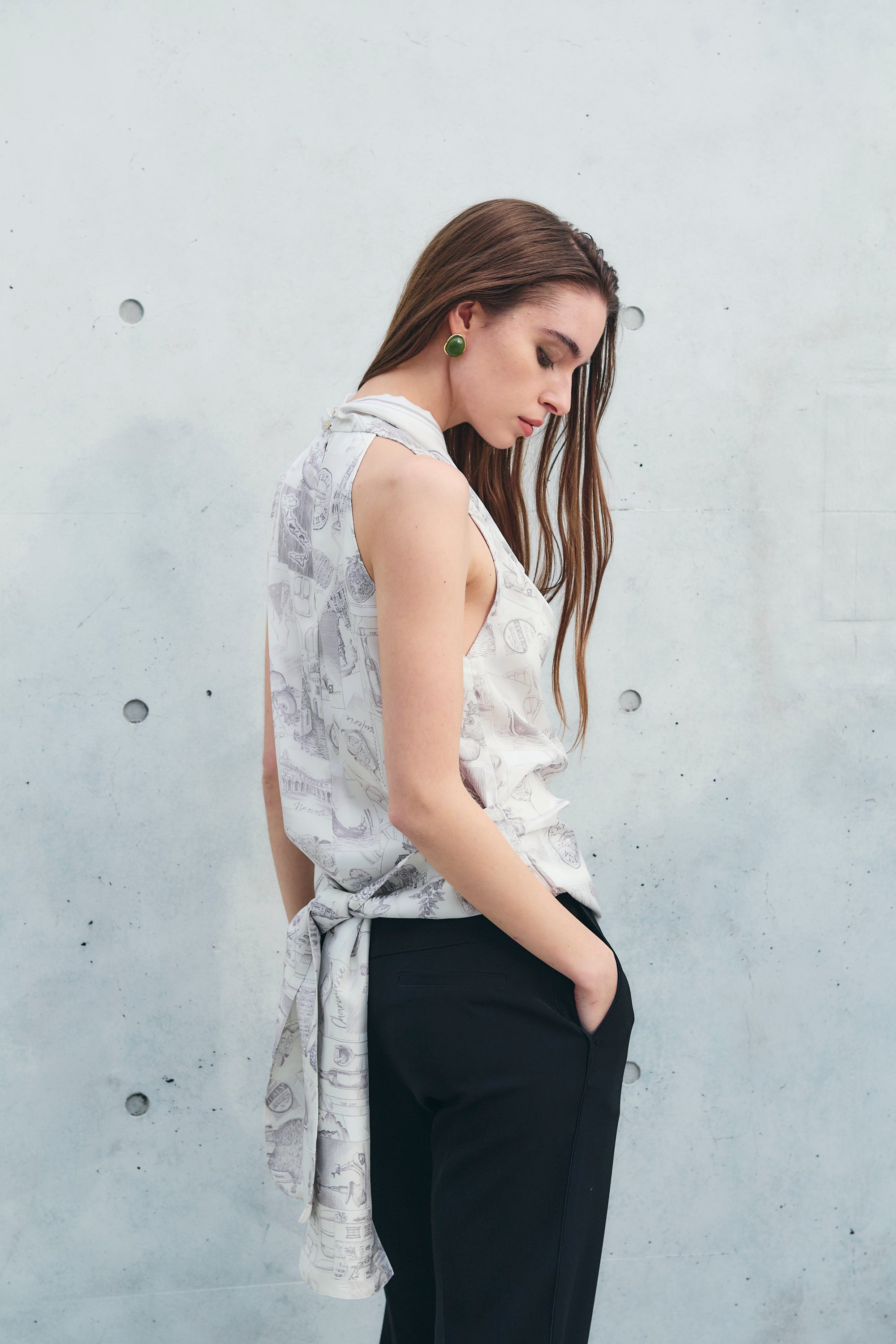 ”Crepuscolo” Italy scarf blouse