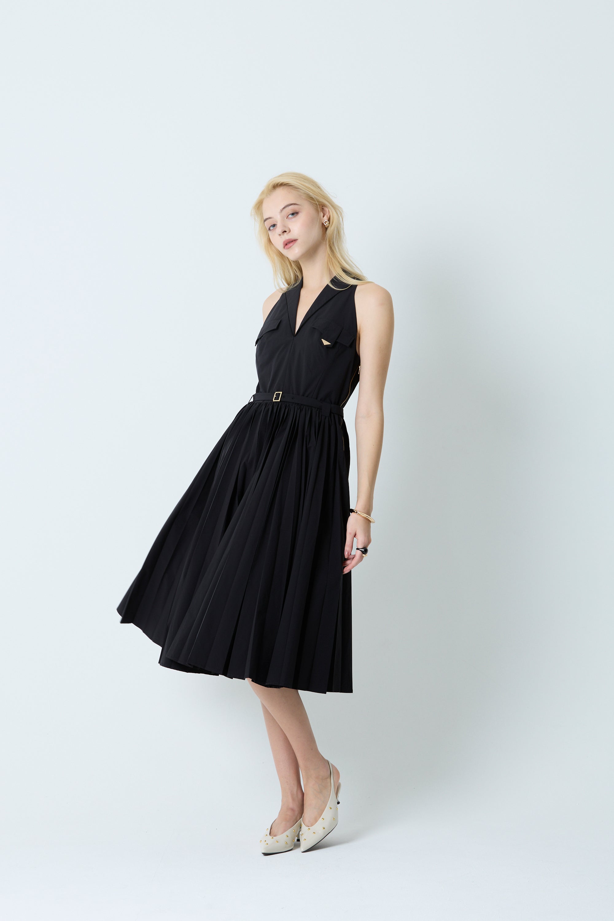 Midi Pleated dress