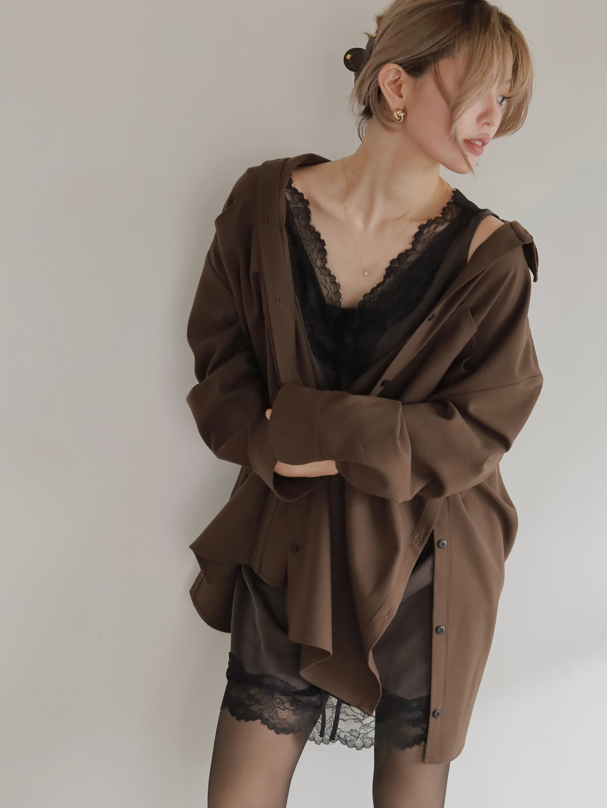 Connect wool shirt