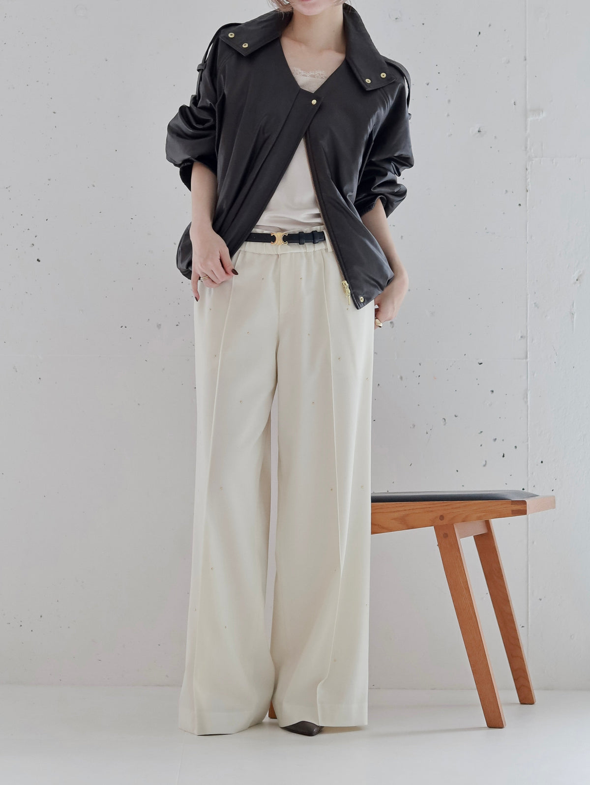 Studs wool pants