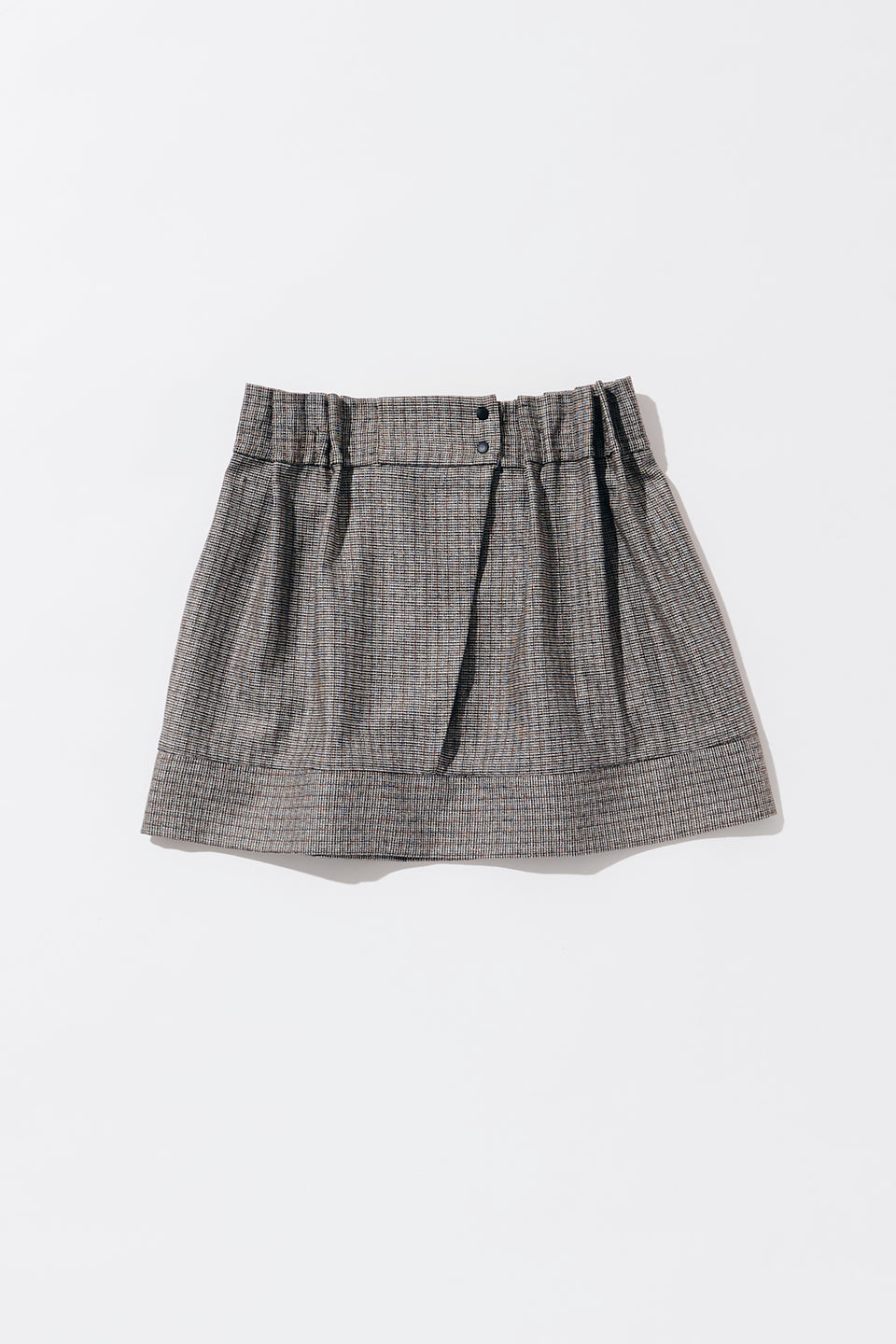 Tuck check miniskirt