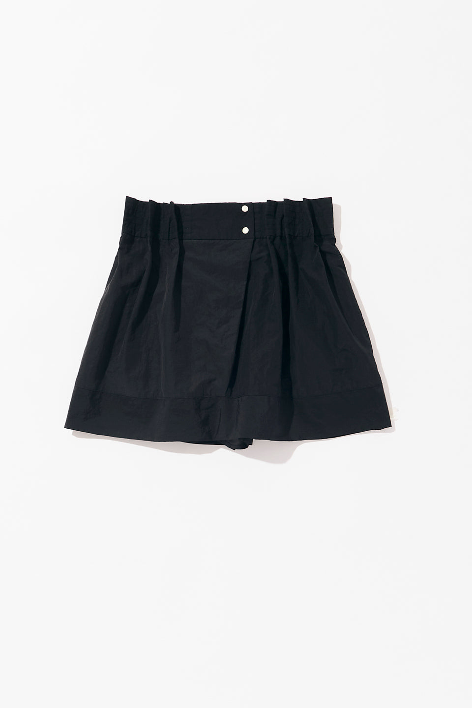 Tuck taffeta miniskirt