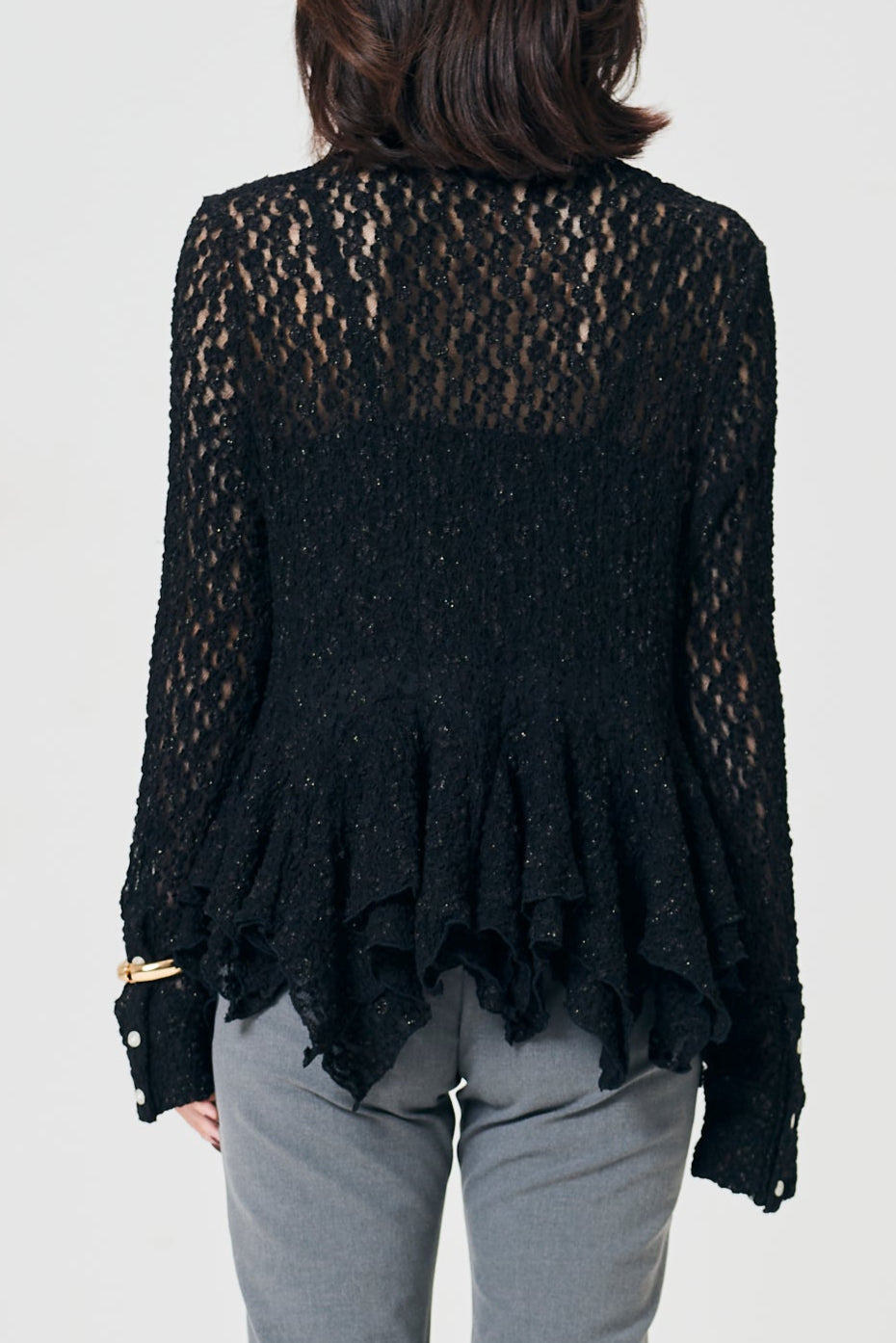 Lace peplum tops