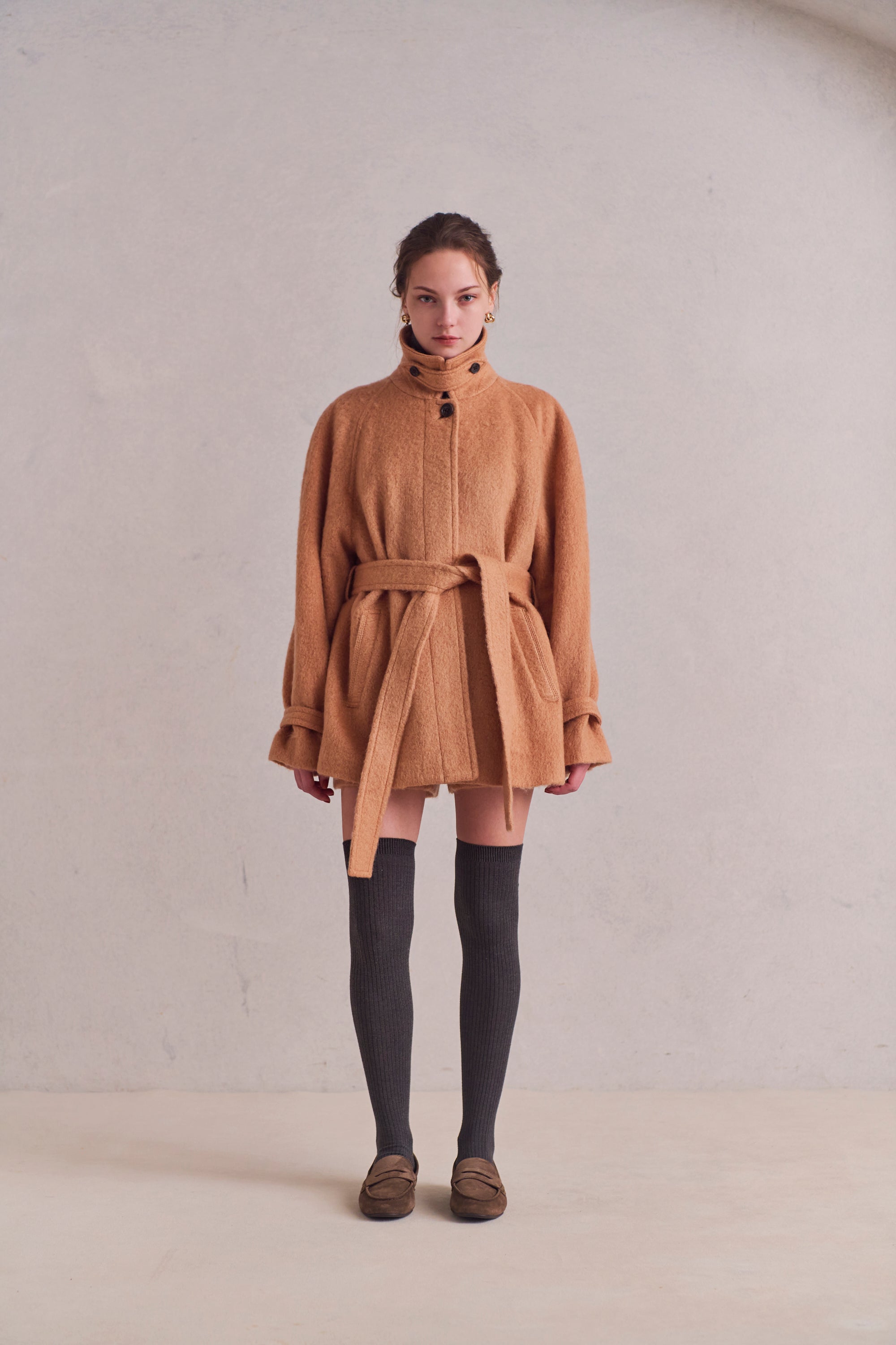 Loop cut shaggy coat