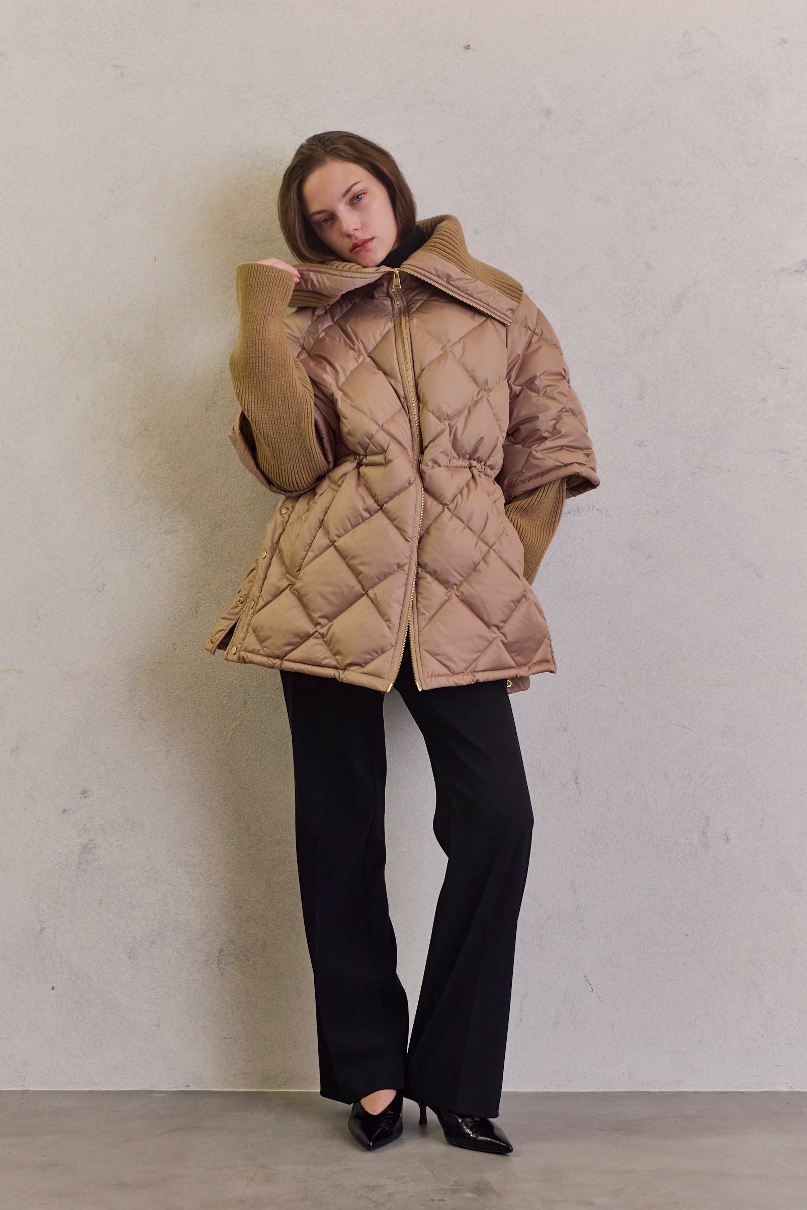 2WAY quilted down jacket