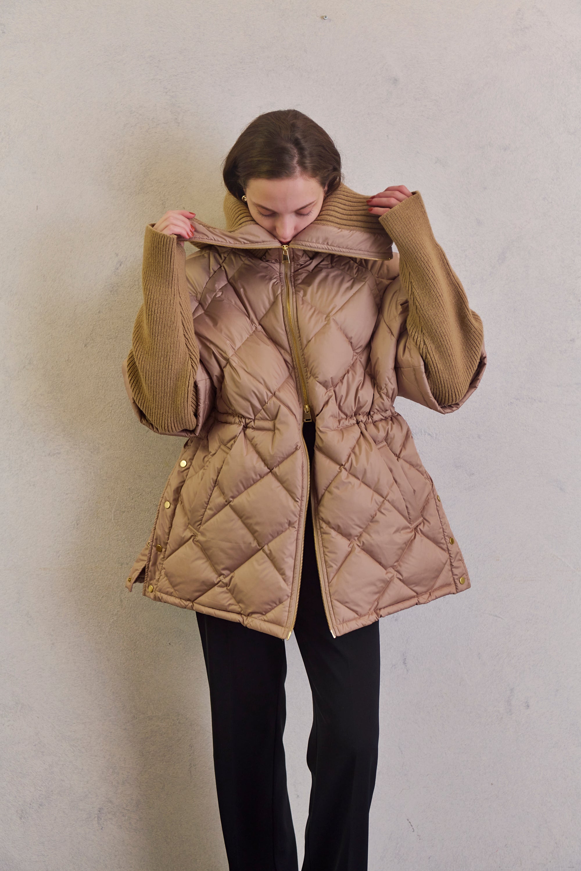 2WAY quilted down jacket