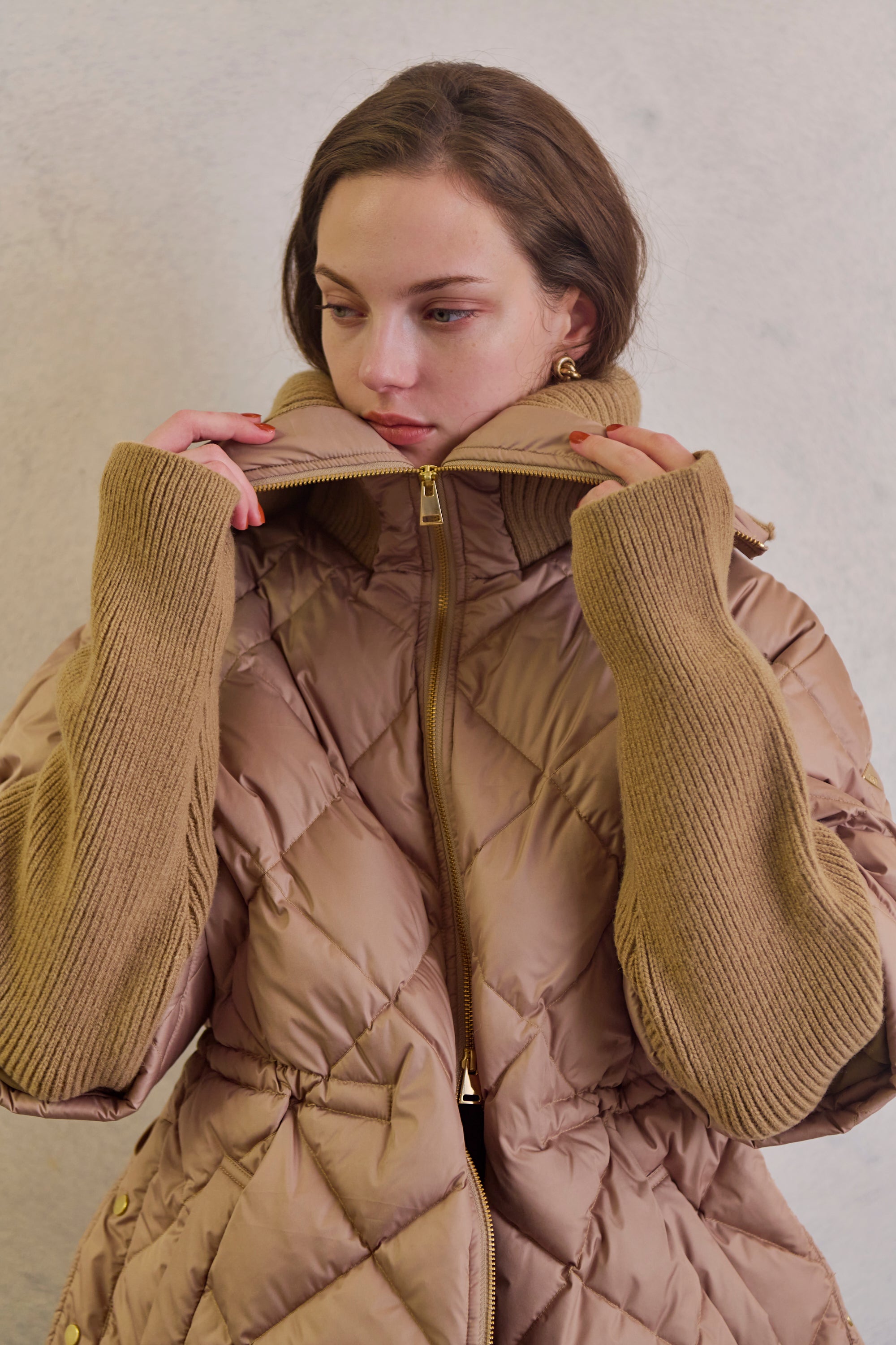 2WAY quilted down jacket