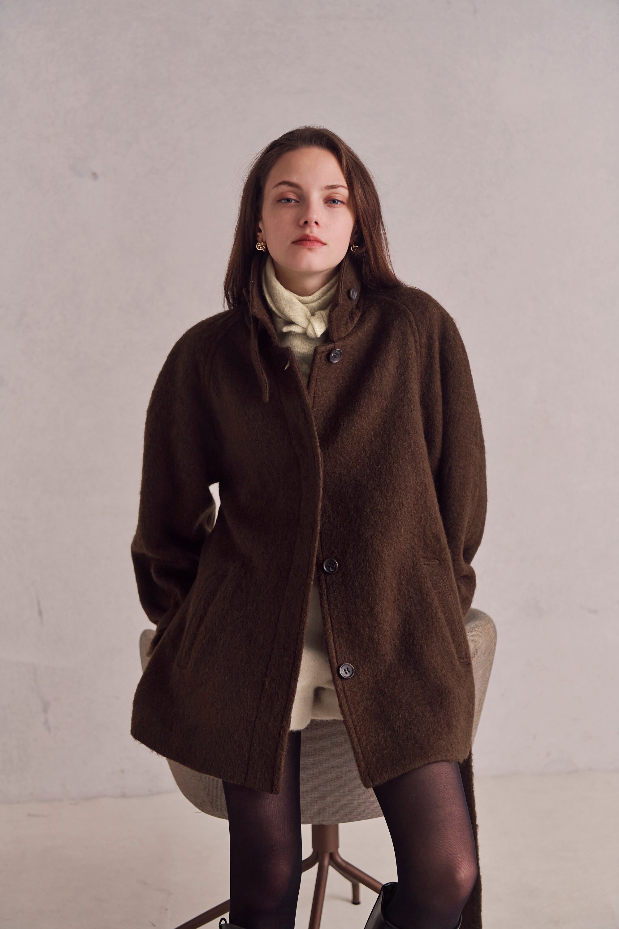 Loop cut shaggy coat