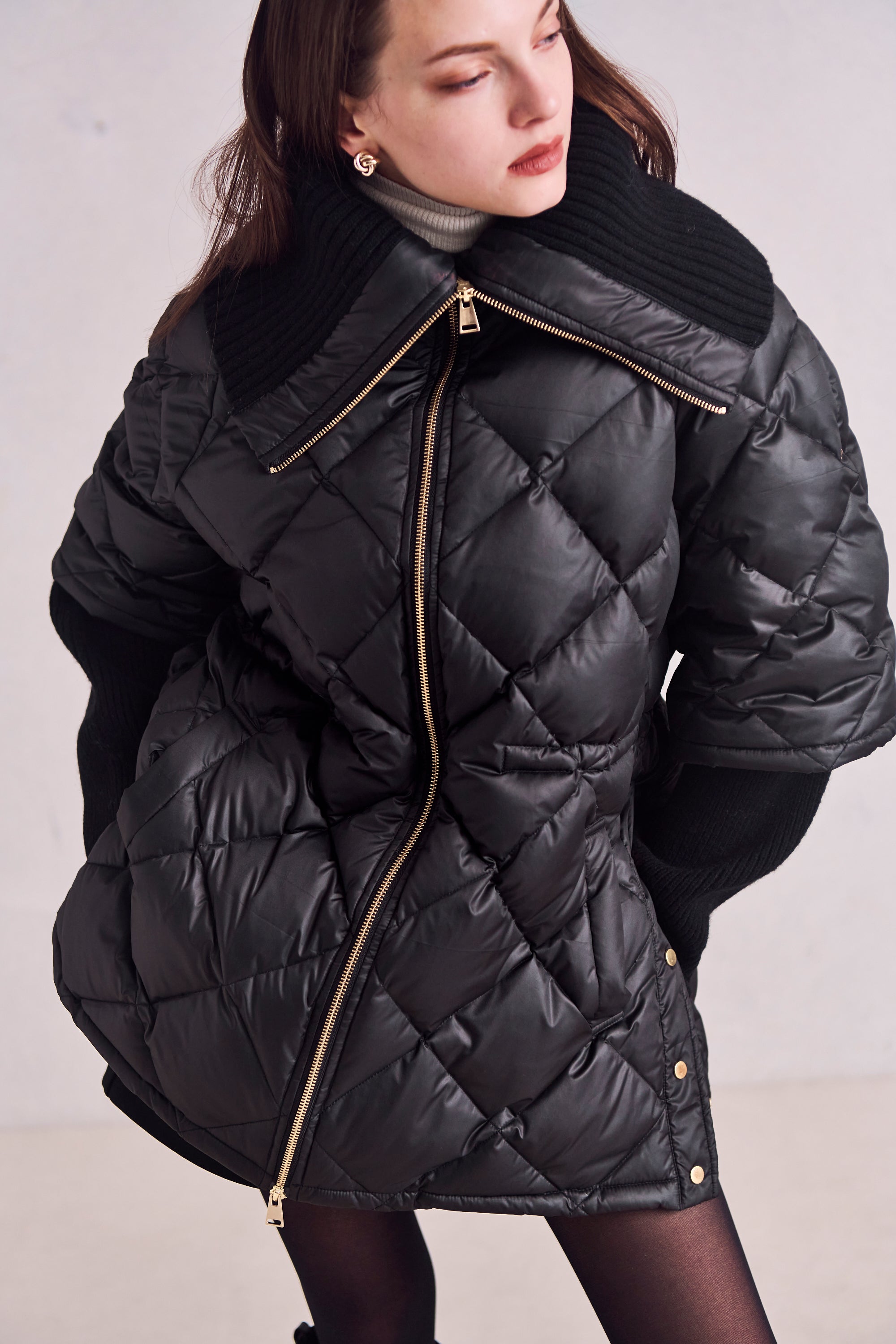 2WAY quilted down jacket