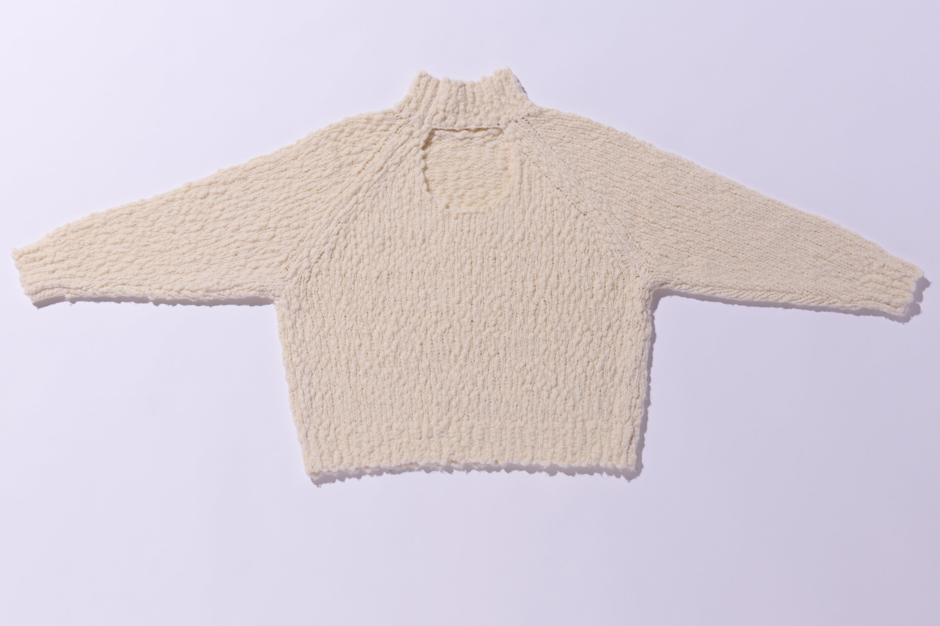 Back-open slubyarn knit