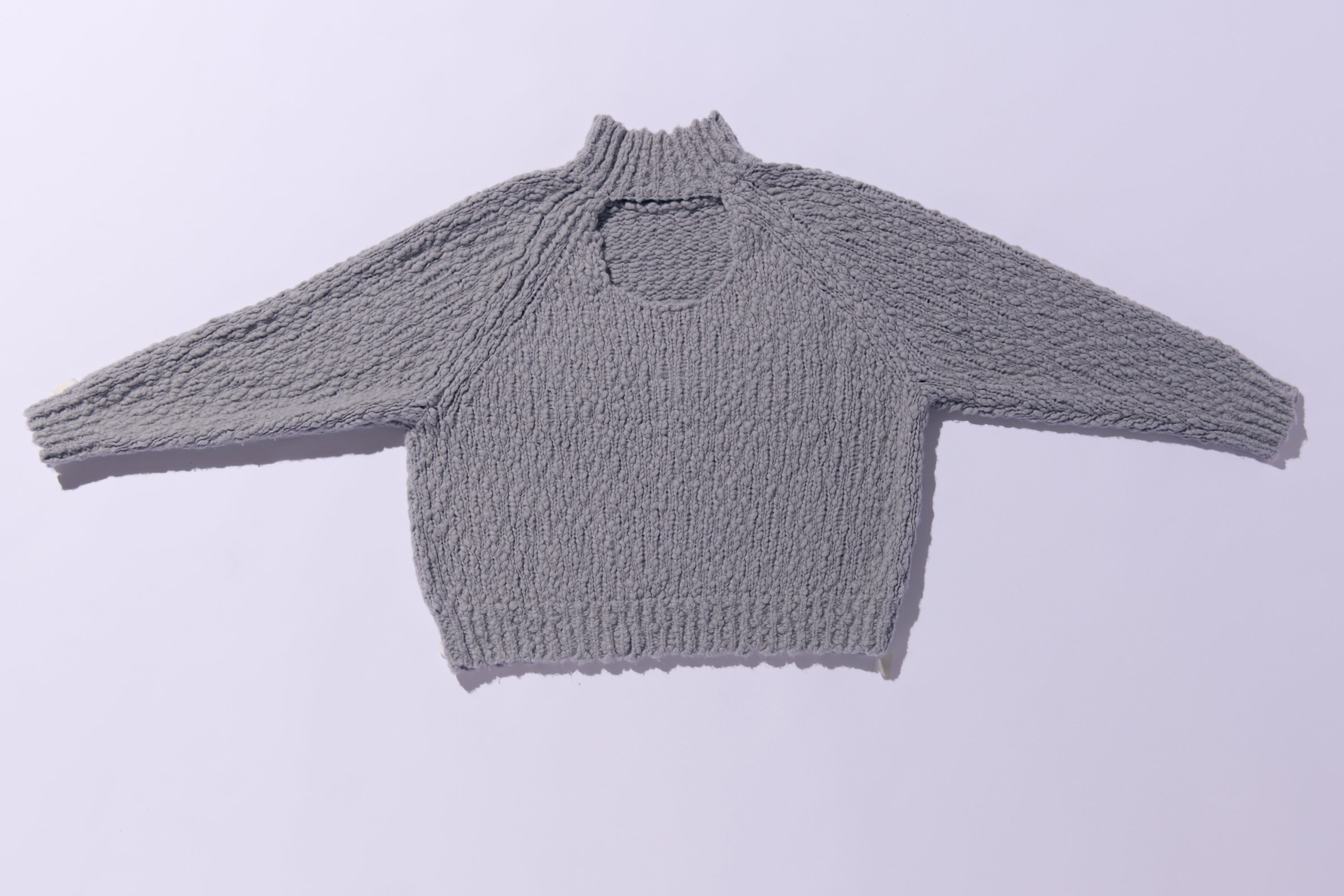 Back-open slubyarn knit