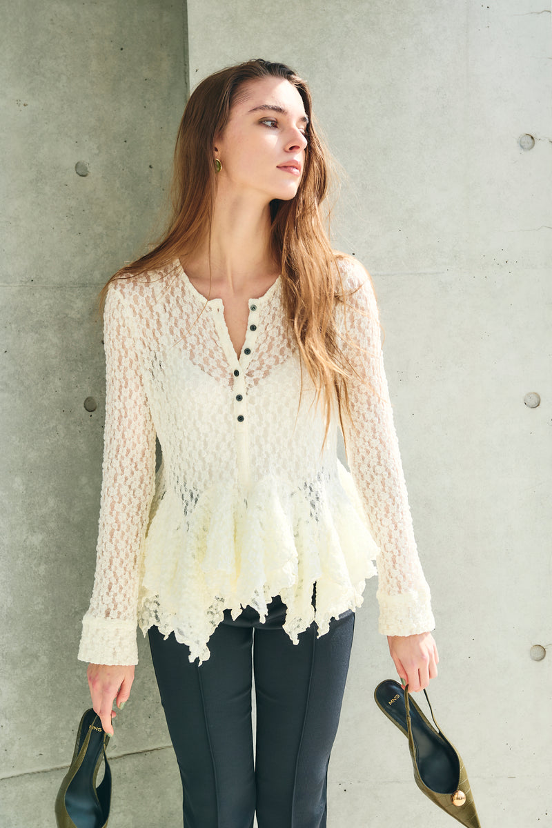 Lece peplum tops