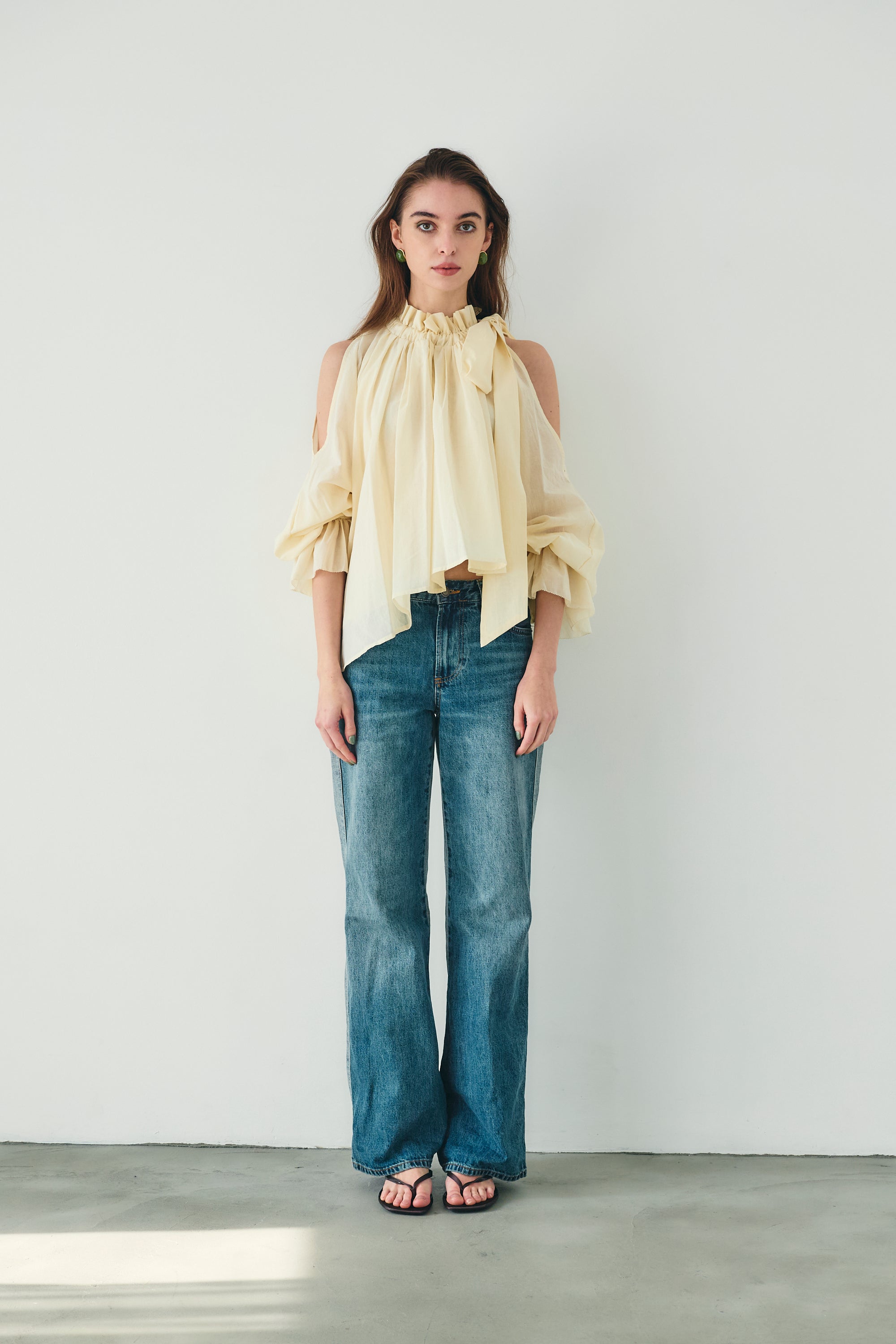 Open shoulder blouse