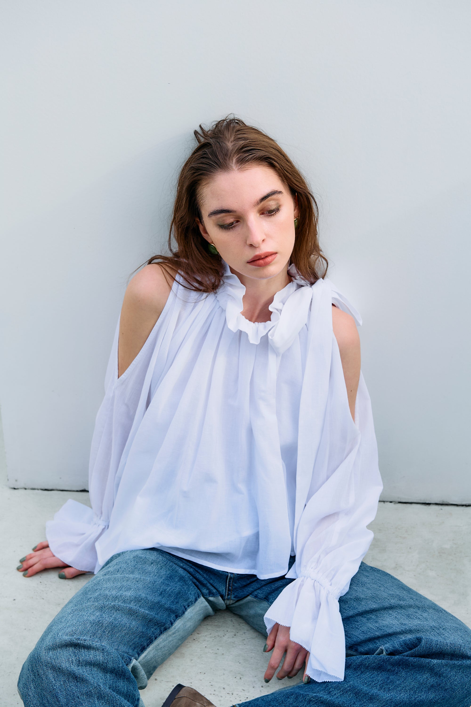 Open shoulder blouse
