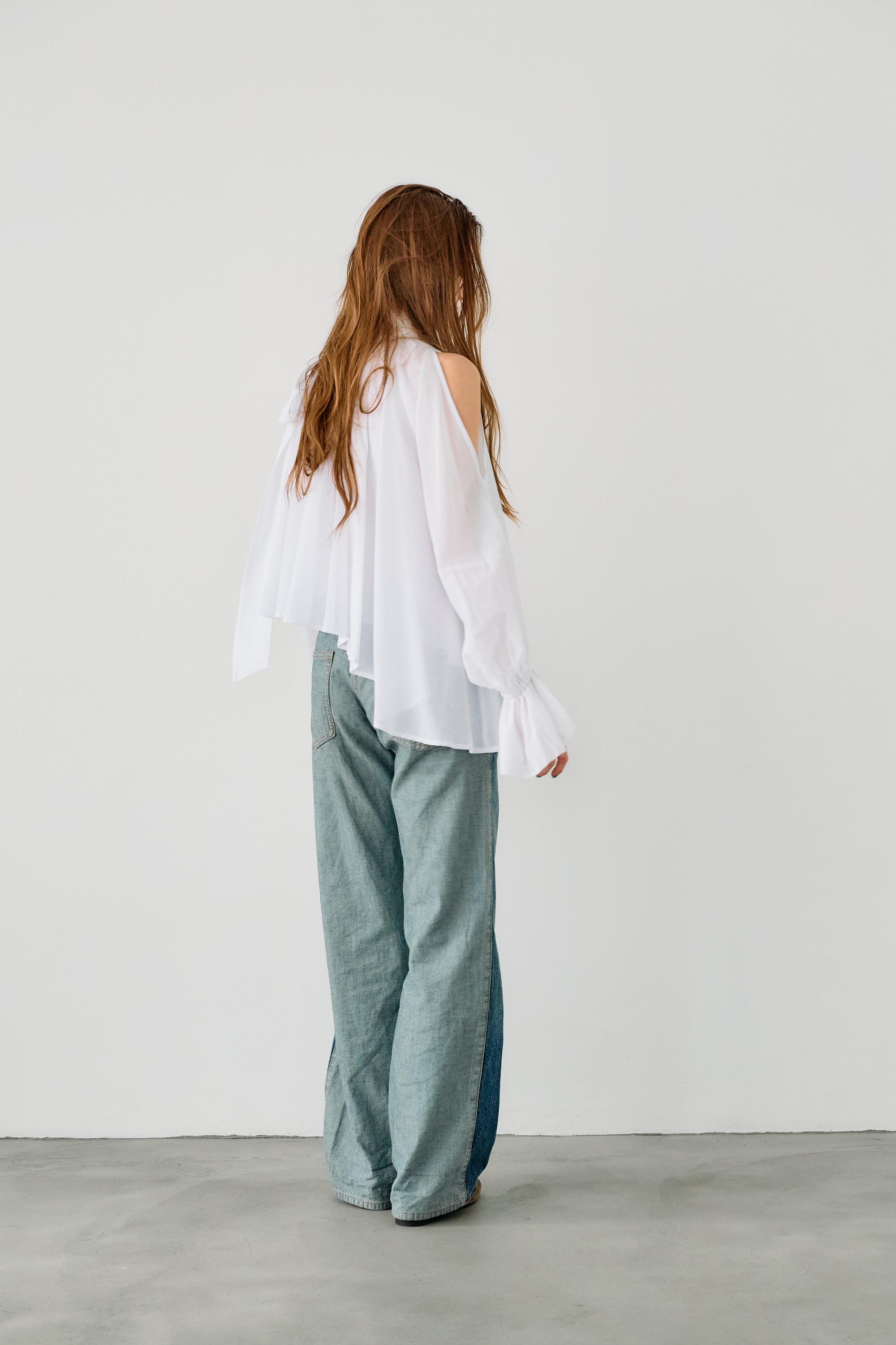 Open shoulder blouse