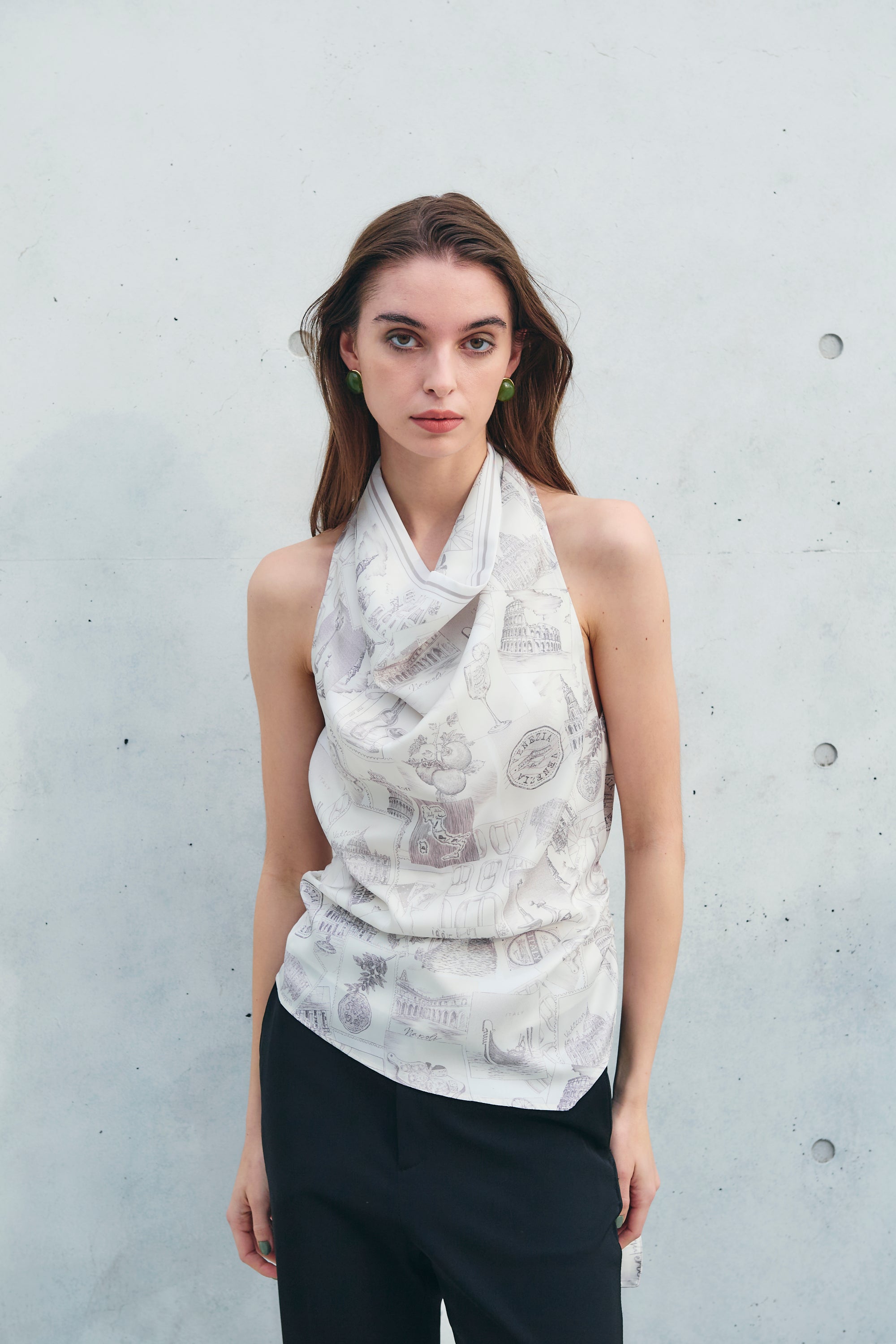 ”Crepuscolo” Italy scarf blouse