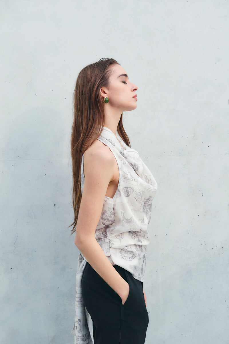 ”Crepuscolo” Italy scarf blouse