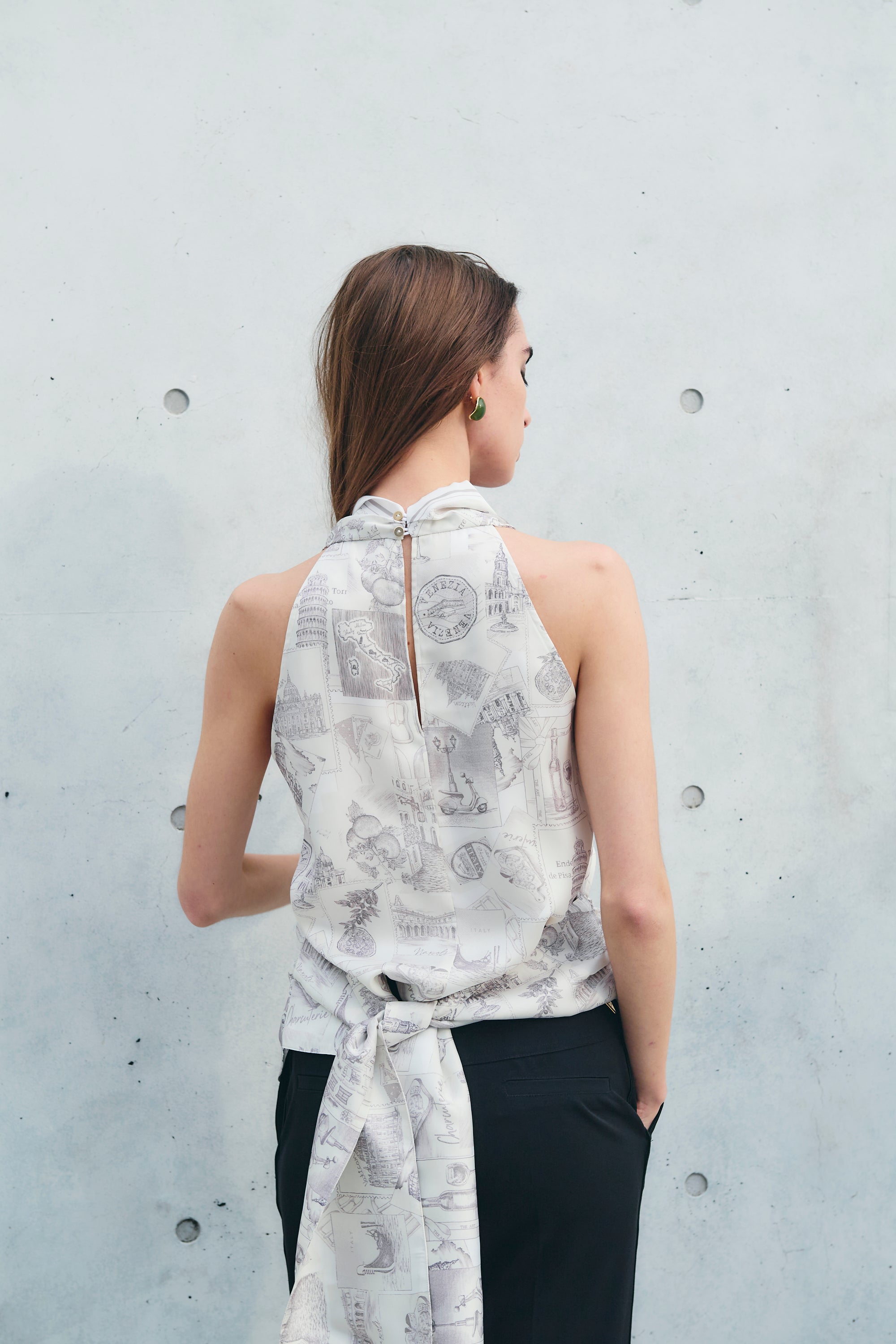 ”Crepuscolo” Italy scarf blouse
