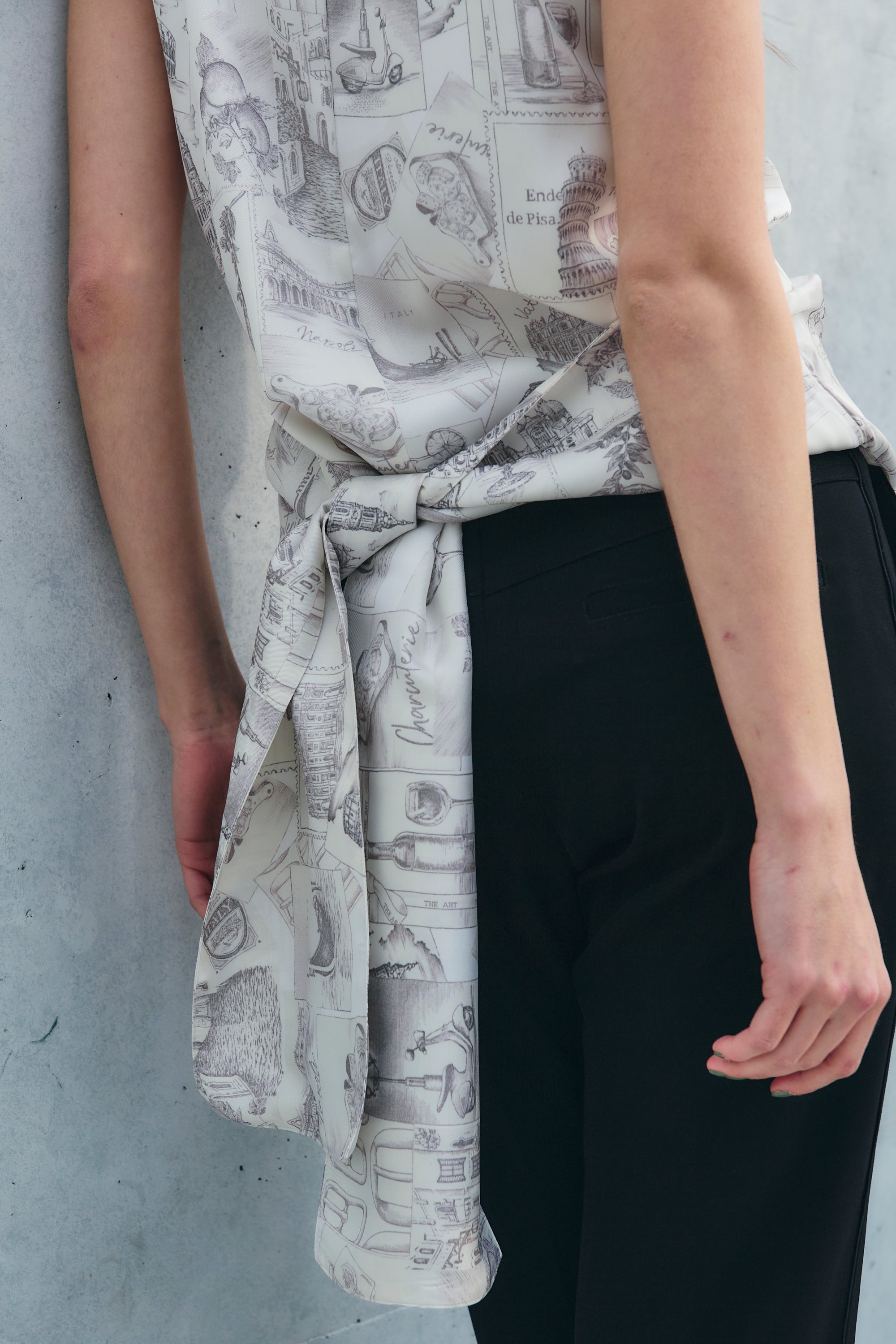 ”Crepuscolo” Italy scarf blouse