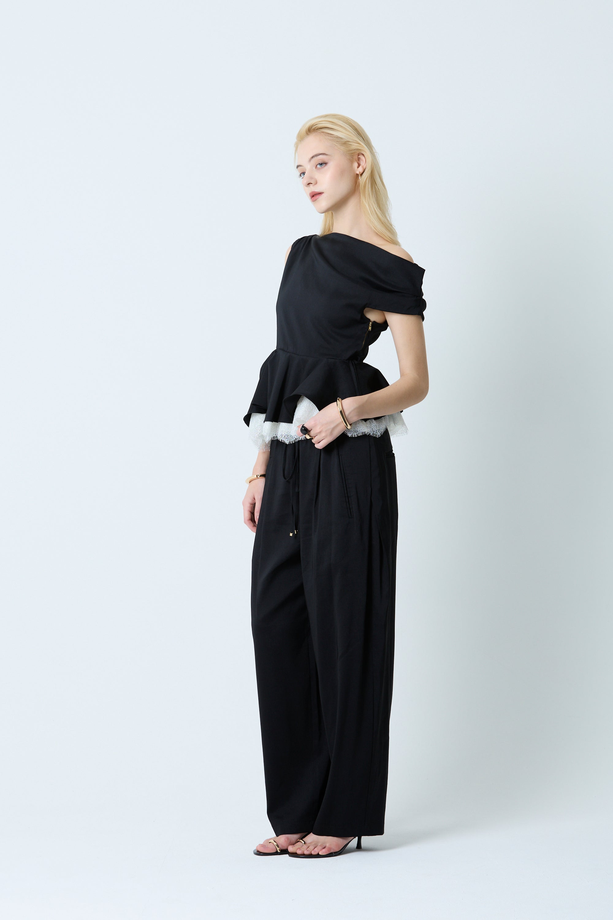 Linen barrel pants