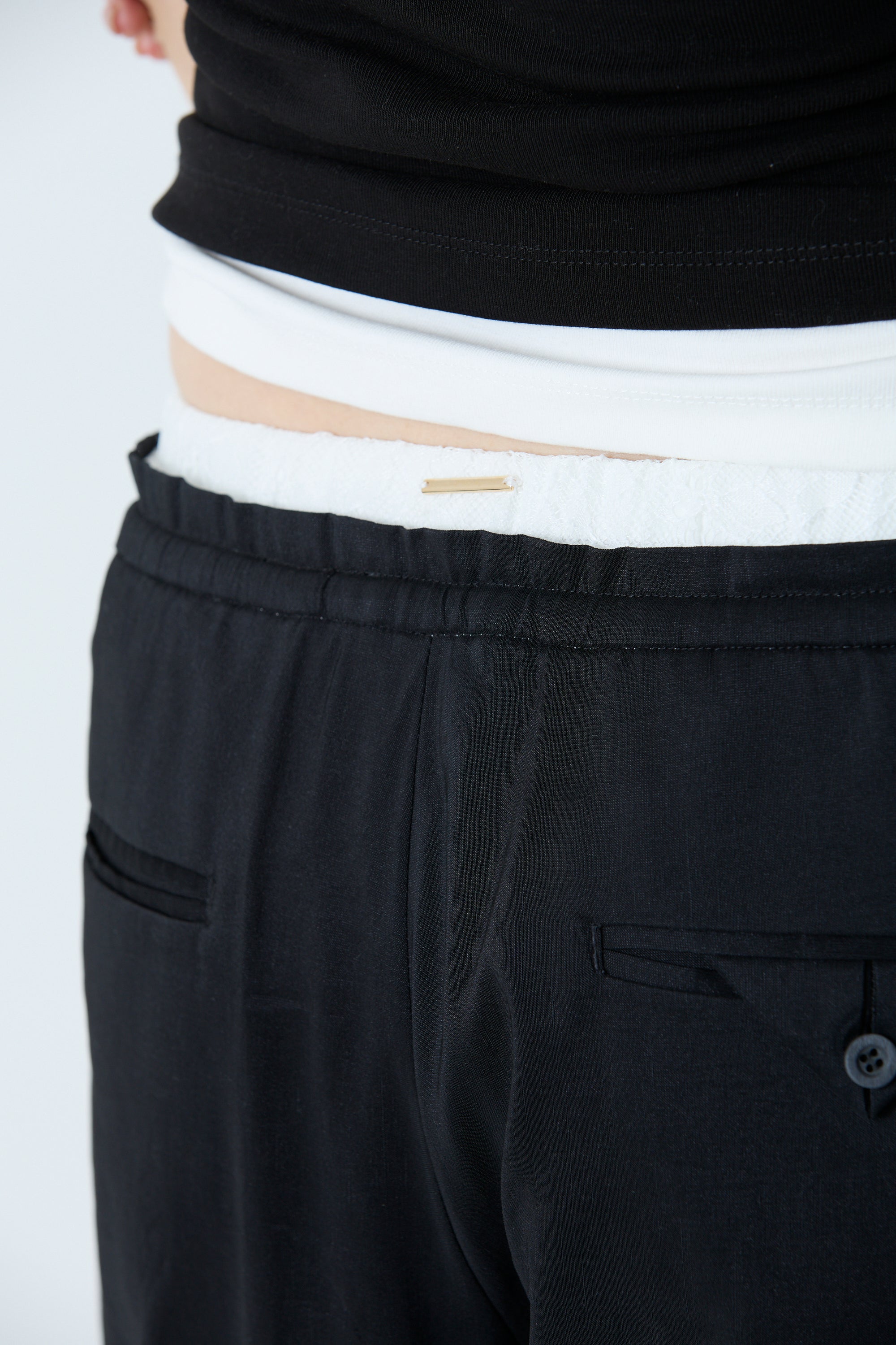 Linen barrel pants