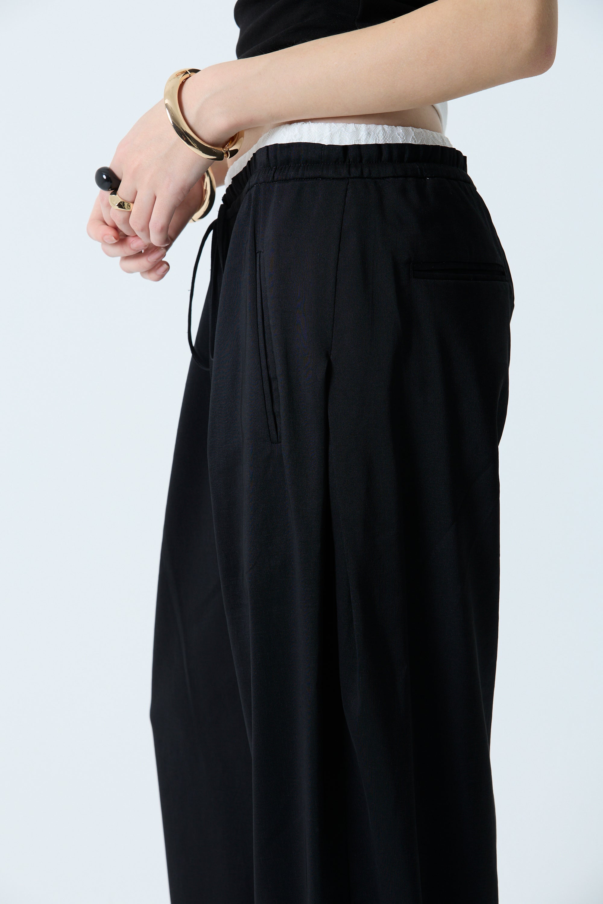 Linen barrel pants