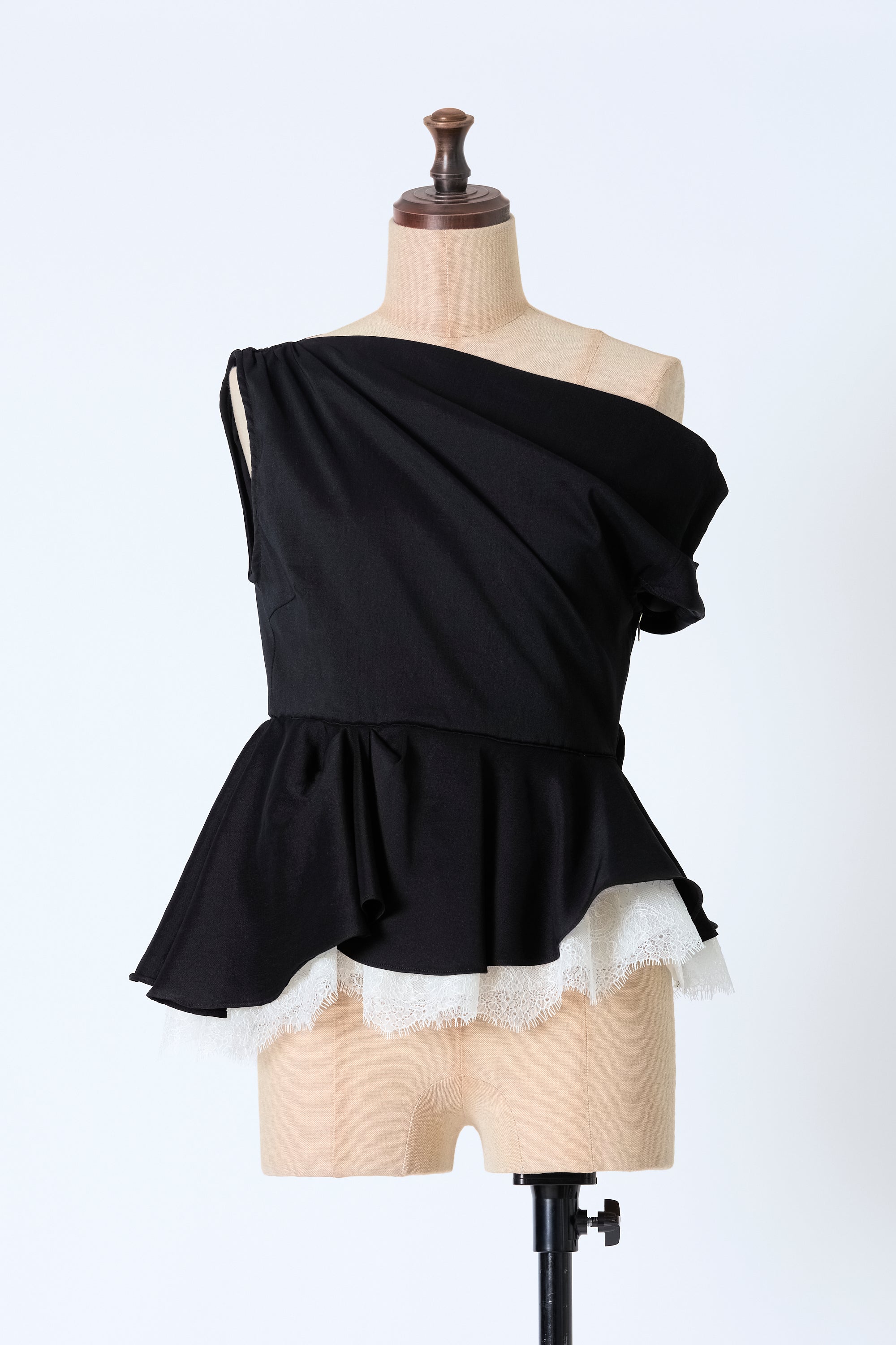 Linen drape peplum