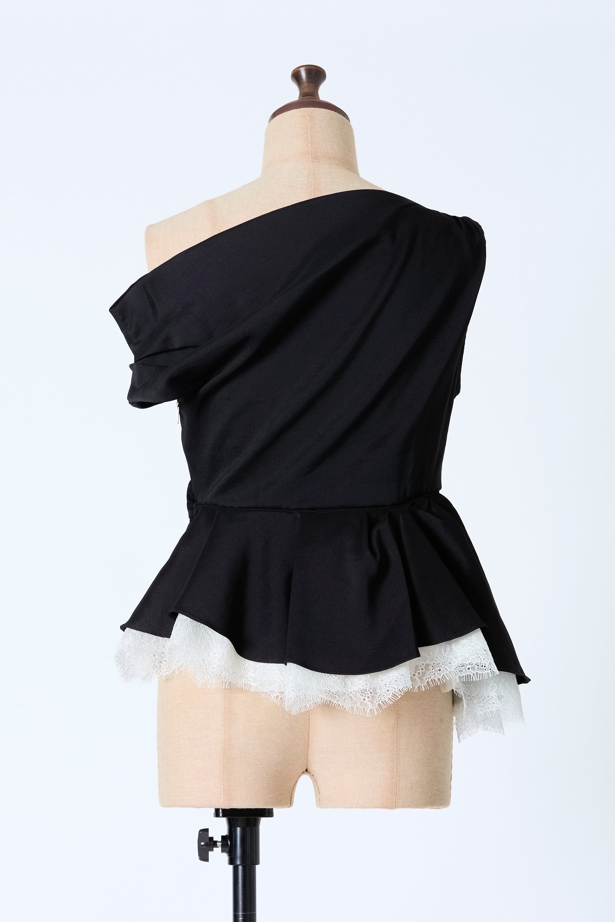 Linen drape peplum