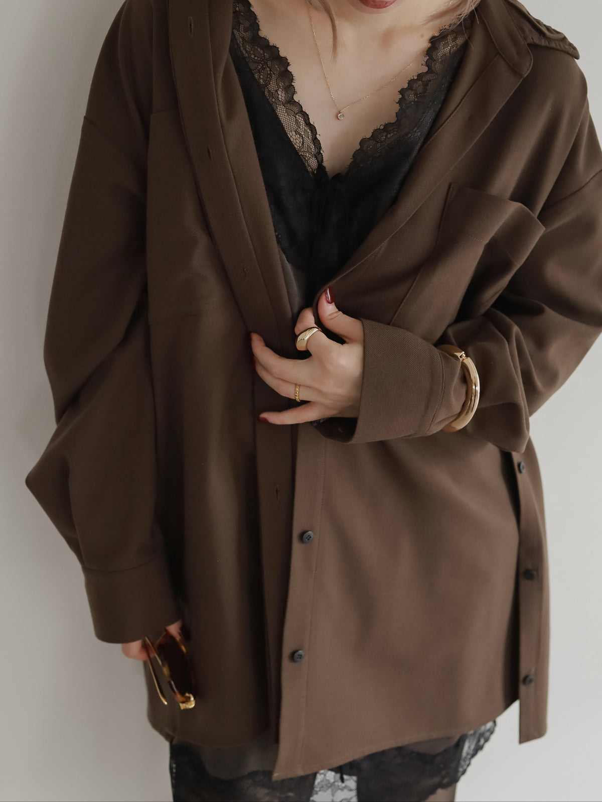 Connect wool shirt