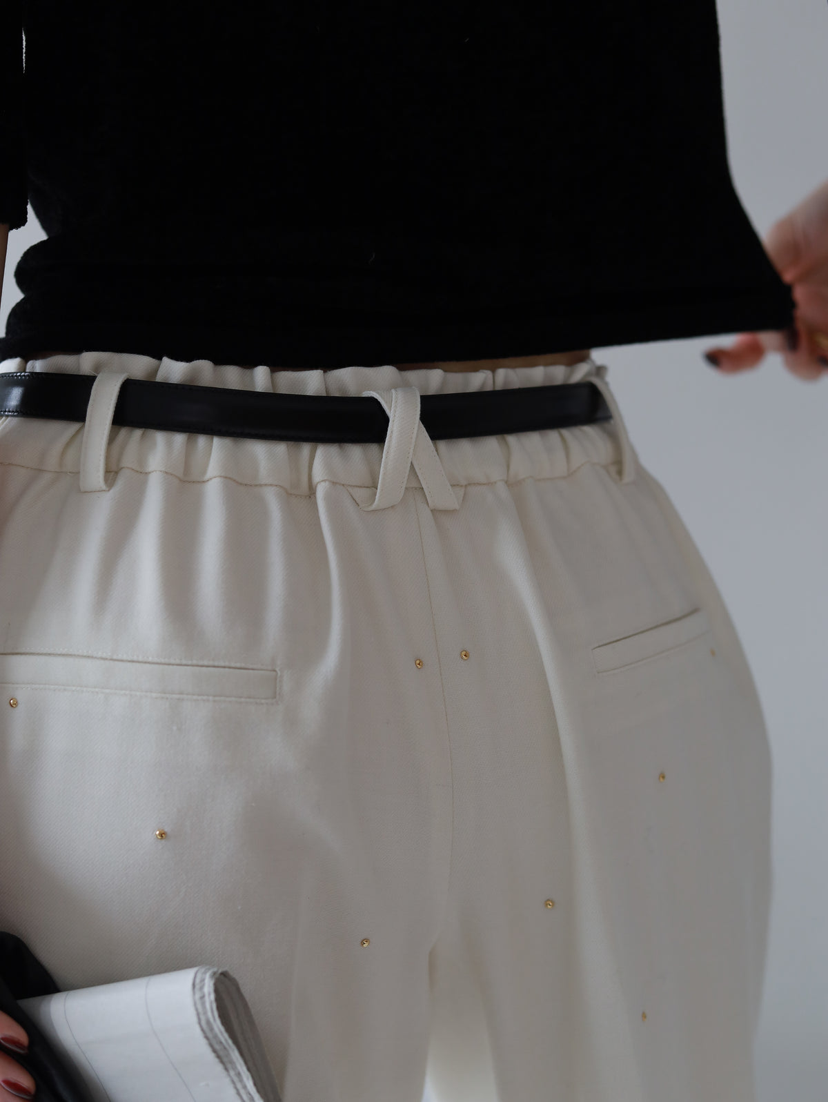 Studs wool pants