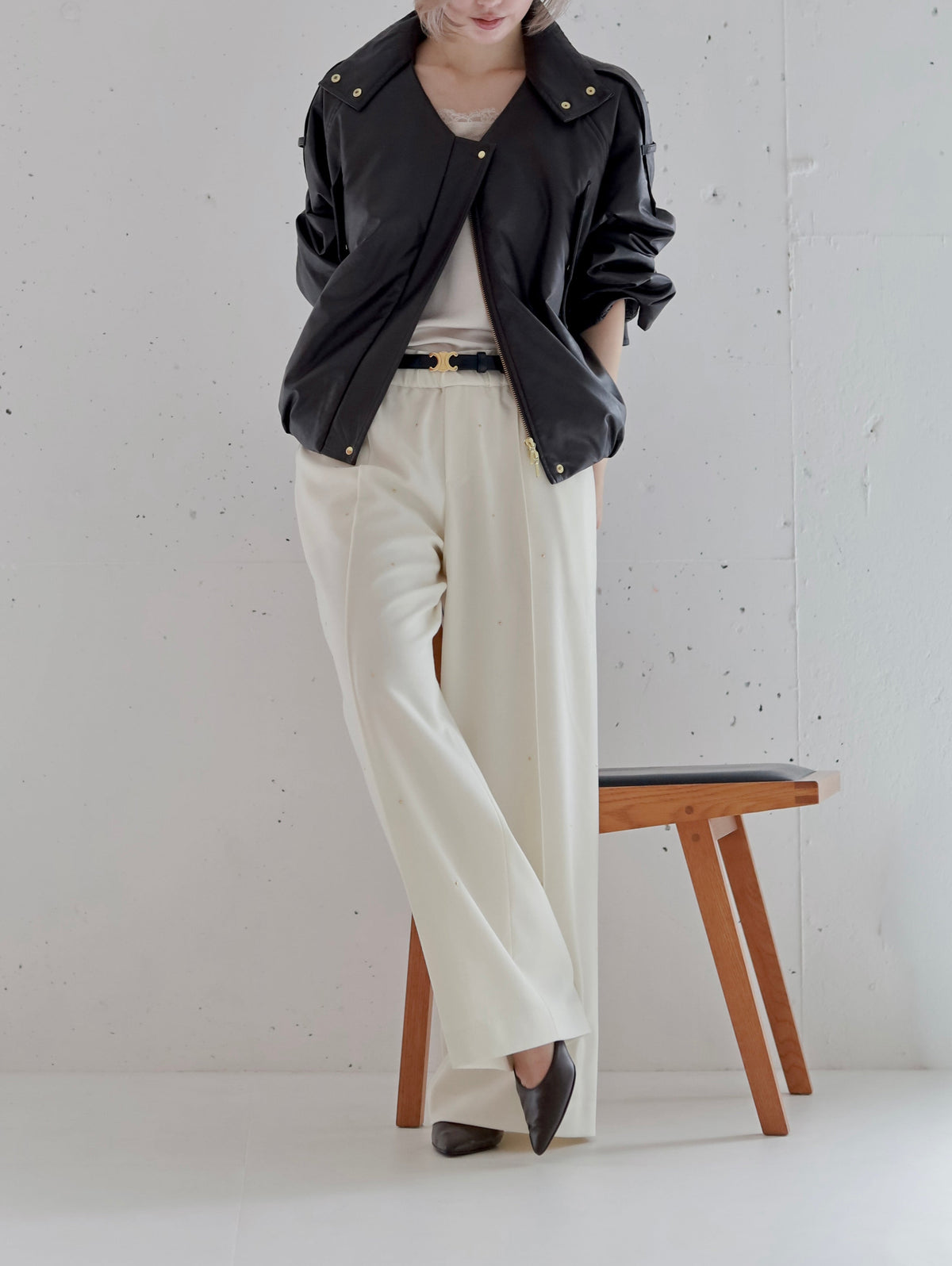 Studs wool pants