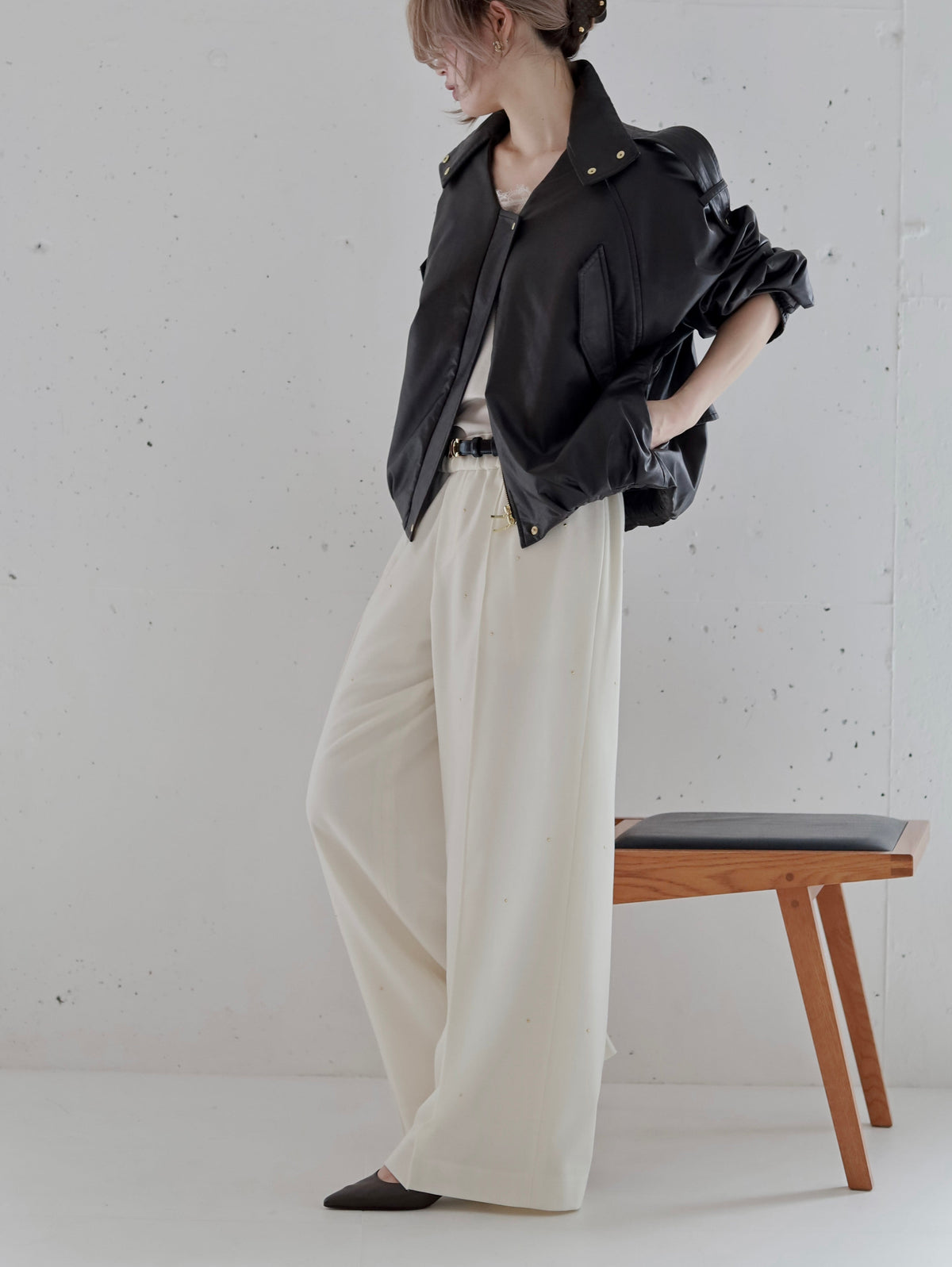 Studs wool pants