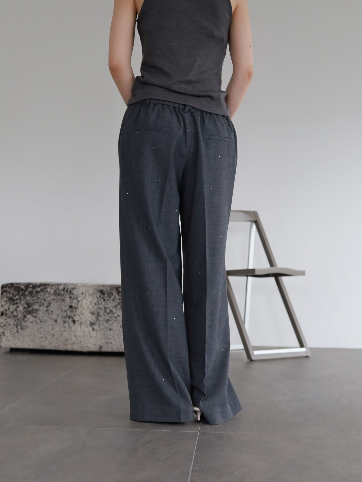 Studs wool pants