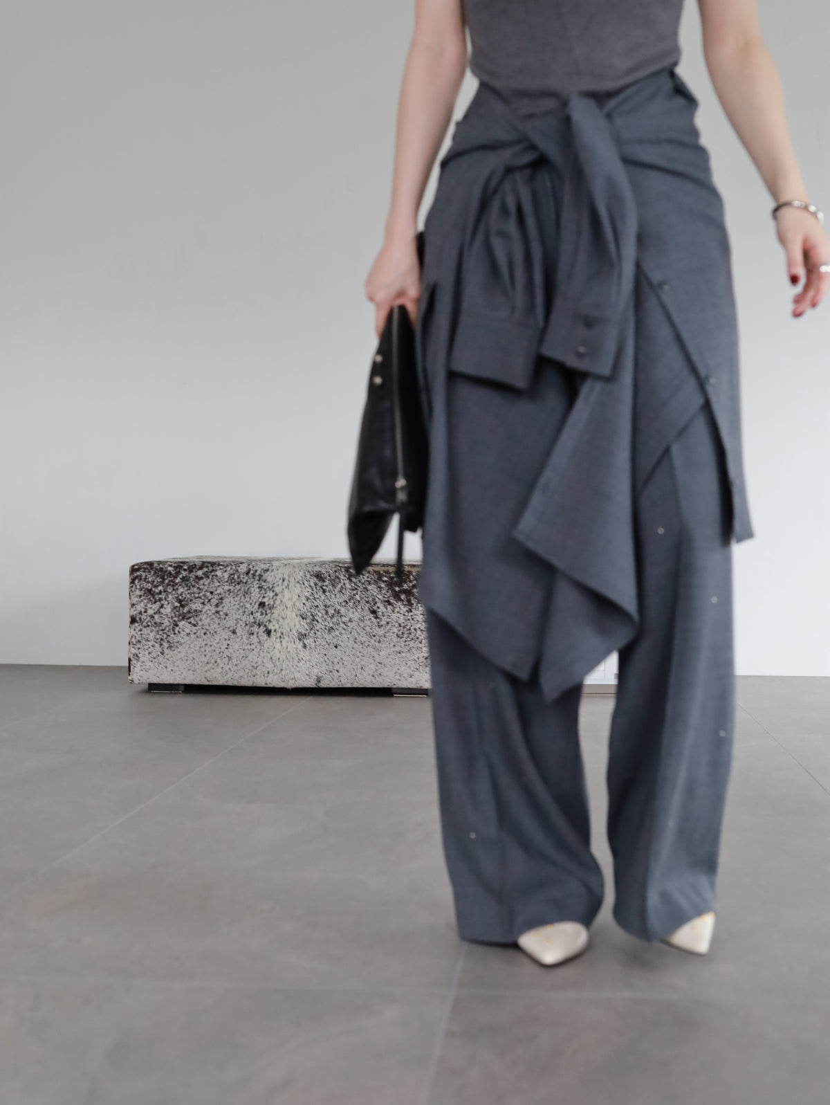 Studs wool pants