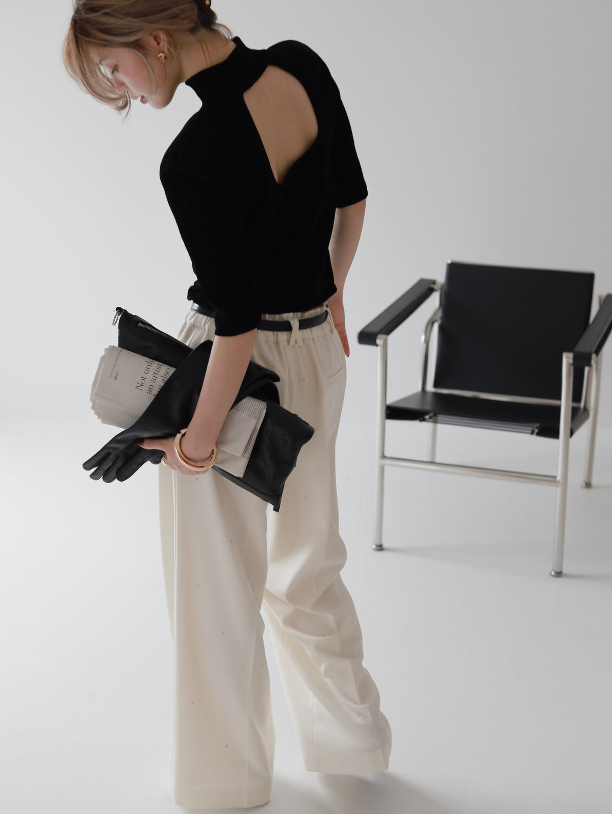 Studs wool pants
