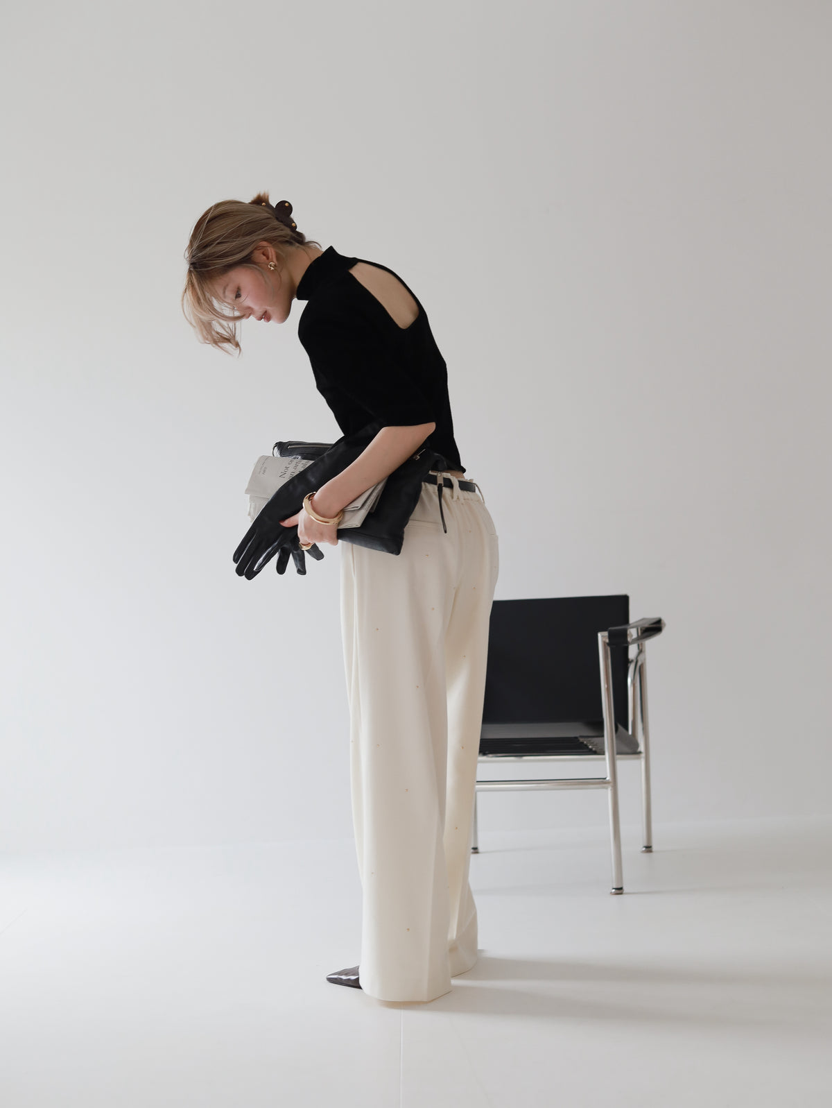 Studs wool pants