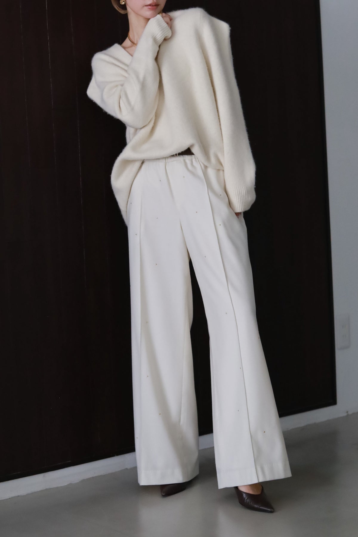 Studs wool pants