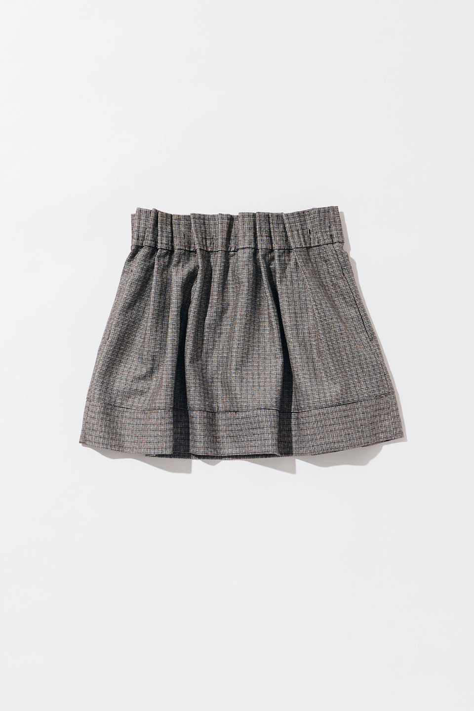 Tuck check miniskirt